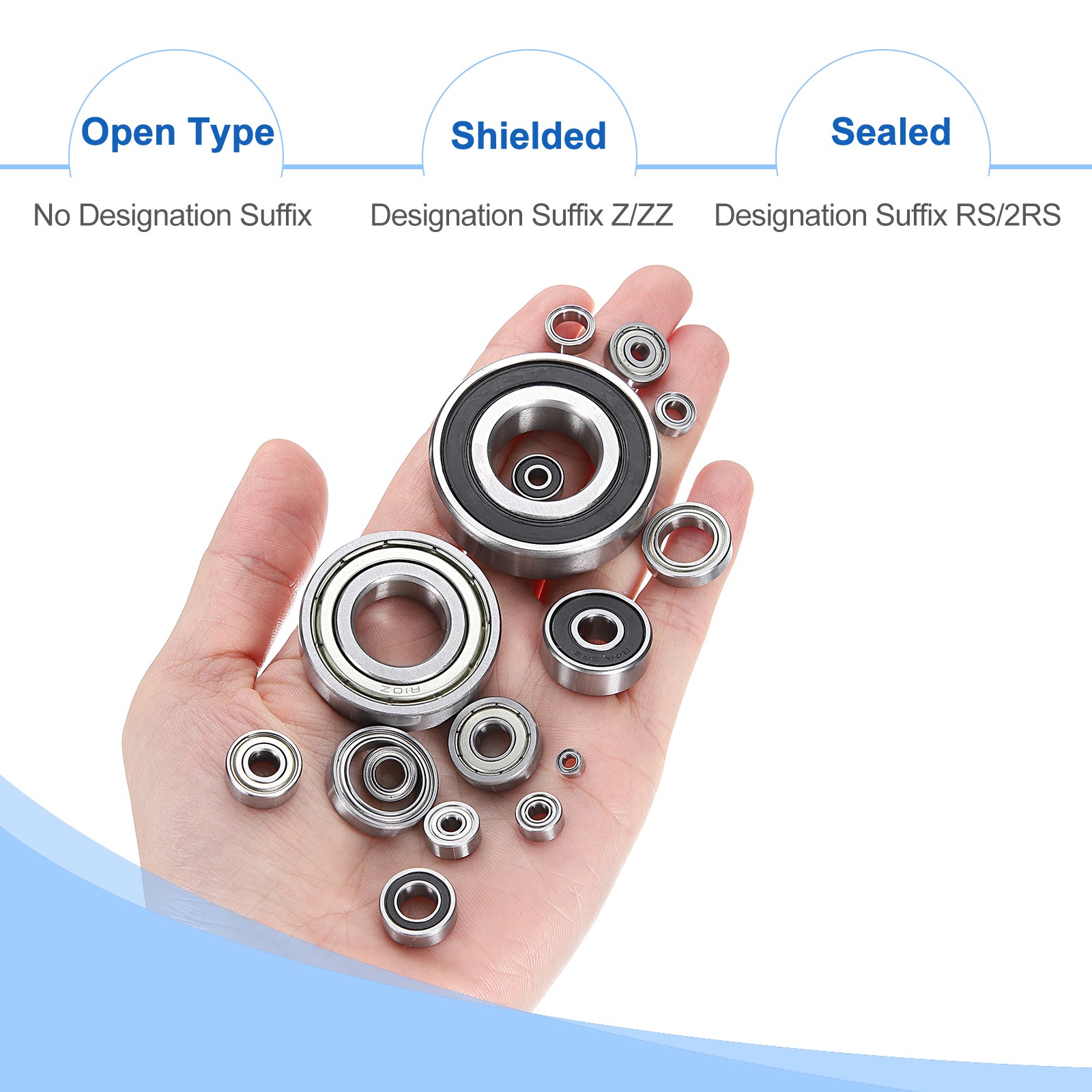 5Pcs R1660ZZ Deep Groove Ball Bearings 6x16x5mm Double Metal Shielded Z3