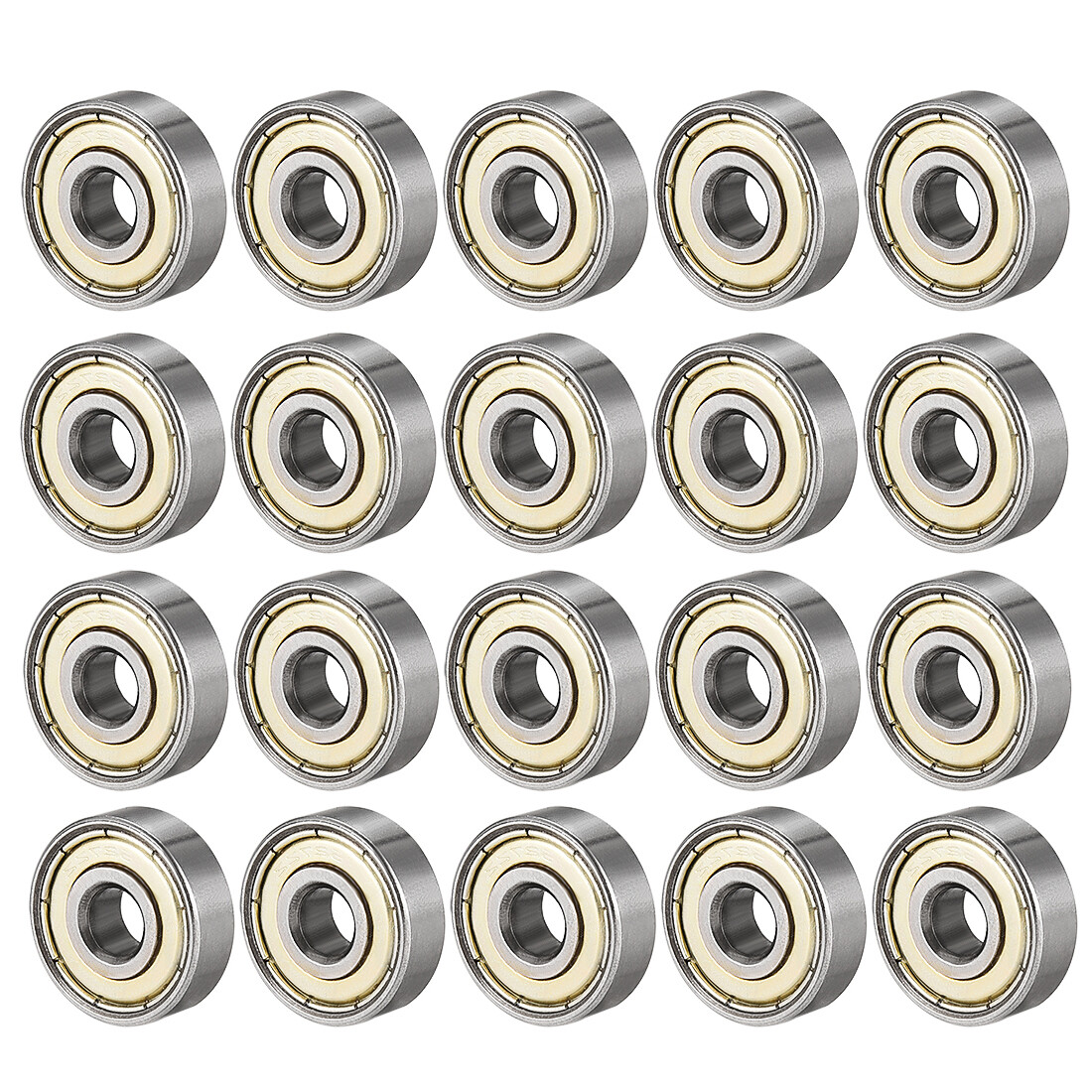 20pcs Deep Groove Ball Bearing 627ZZ Double Shield Carbon Steel Bearings