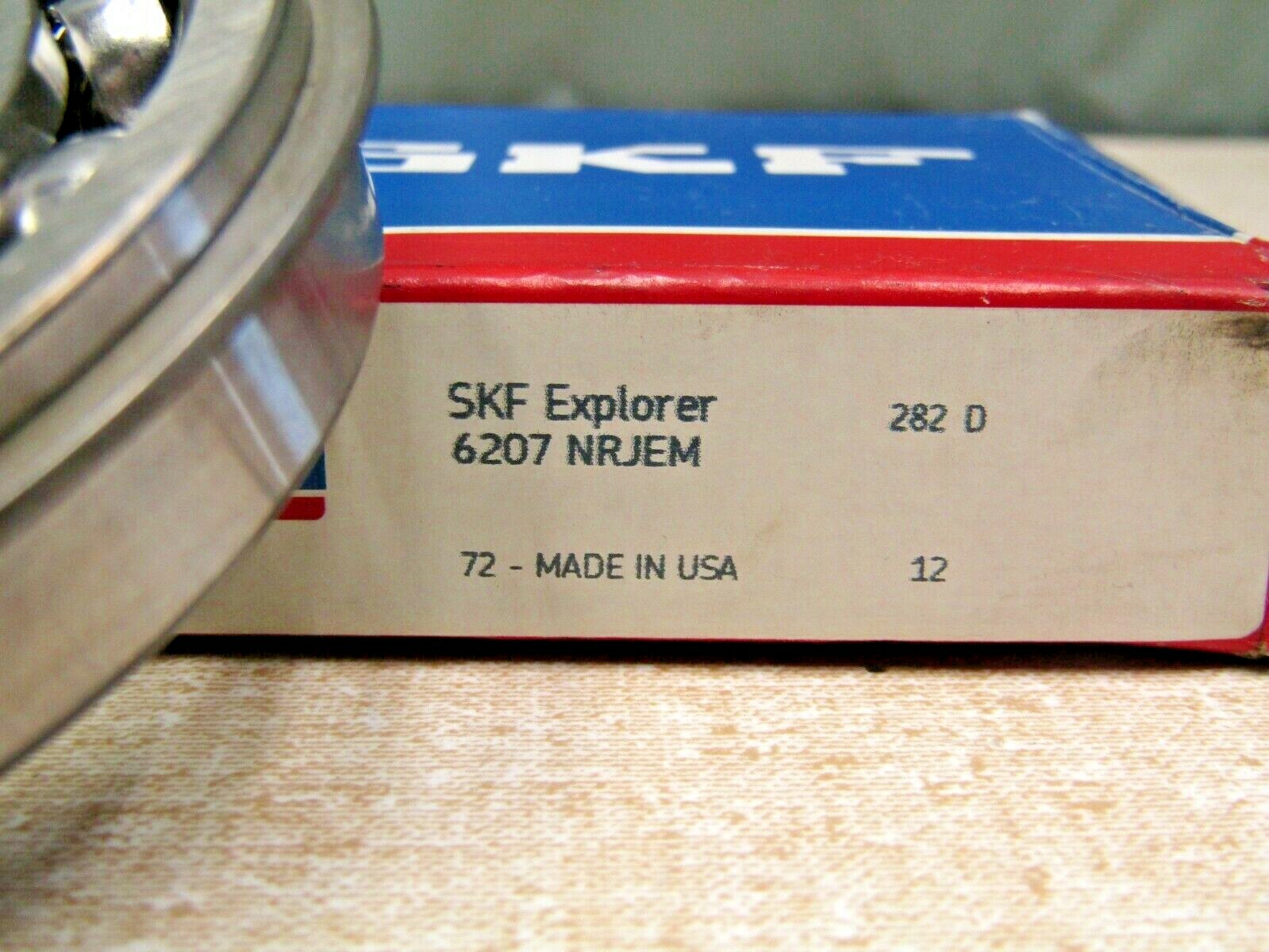 SKF USA 6207NR JEM 35mm x 72mm x 17mm Snap Ring Bearing Made in USA