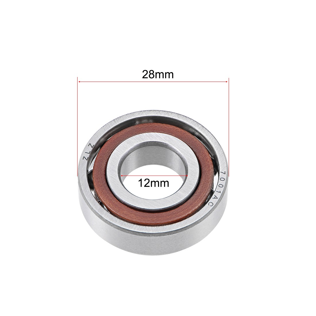5pcs – 7001AC Angular Contact Ball Bearing Single Row Open 25°Contact Angle
