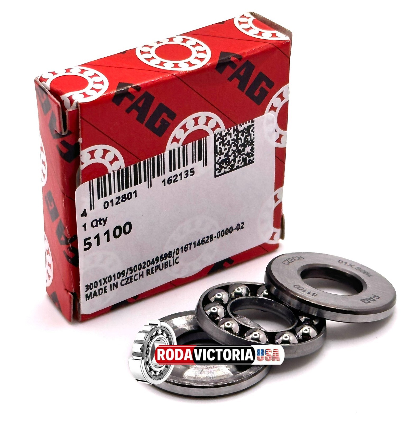 FAG (Schaeffler) 51100 Ball Thrust Bearing 10x24x9mm