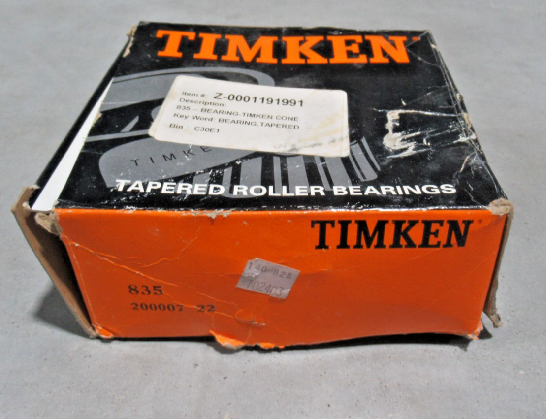 OEM Timken 835 Inner Tapered Roller Bearing 2-3/4 in Bore x 2.2190 in W *NEW*