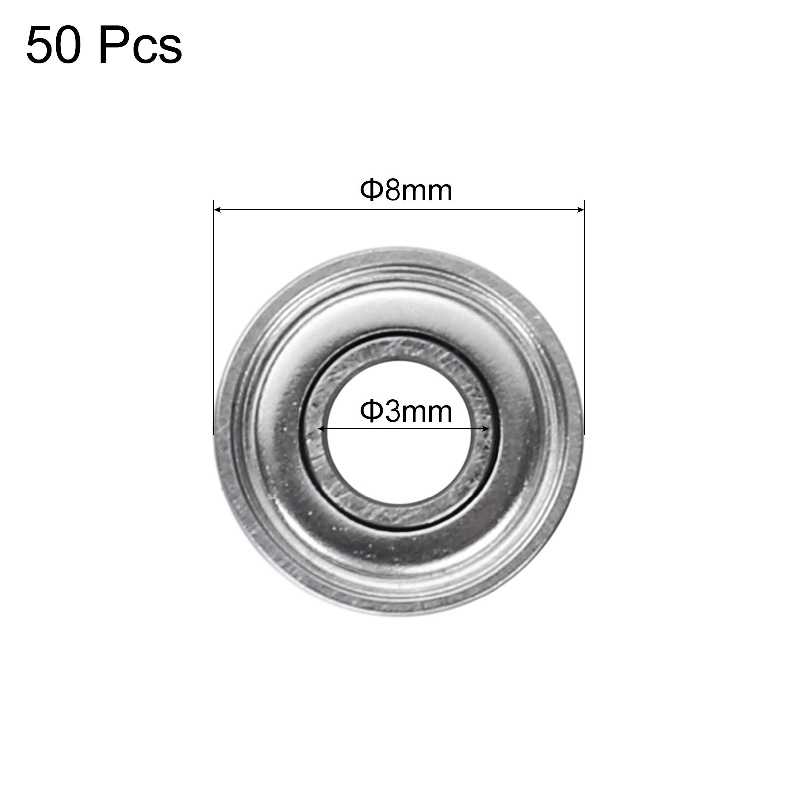 50pcs Ball Bearings 693ZZ 3x8x4mm Shielded P0 for ABEC 1