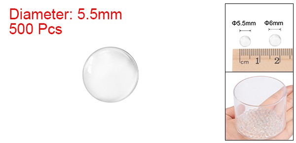 500pcs 5.5mm Solid Round Clear Glass Ball Boiling Stones Soda Lime Glass Beads