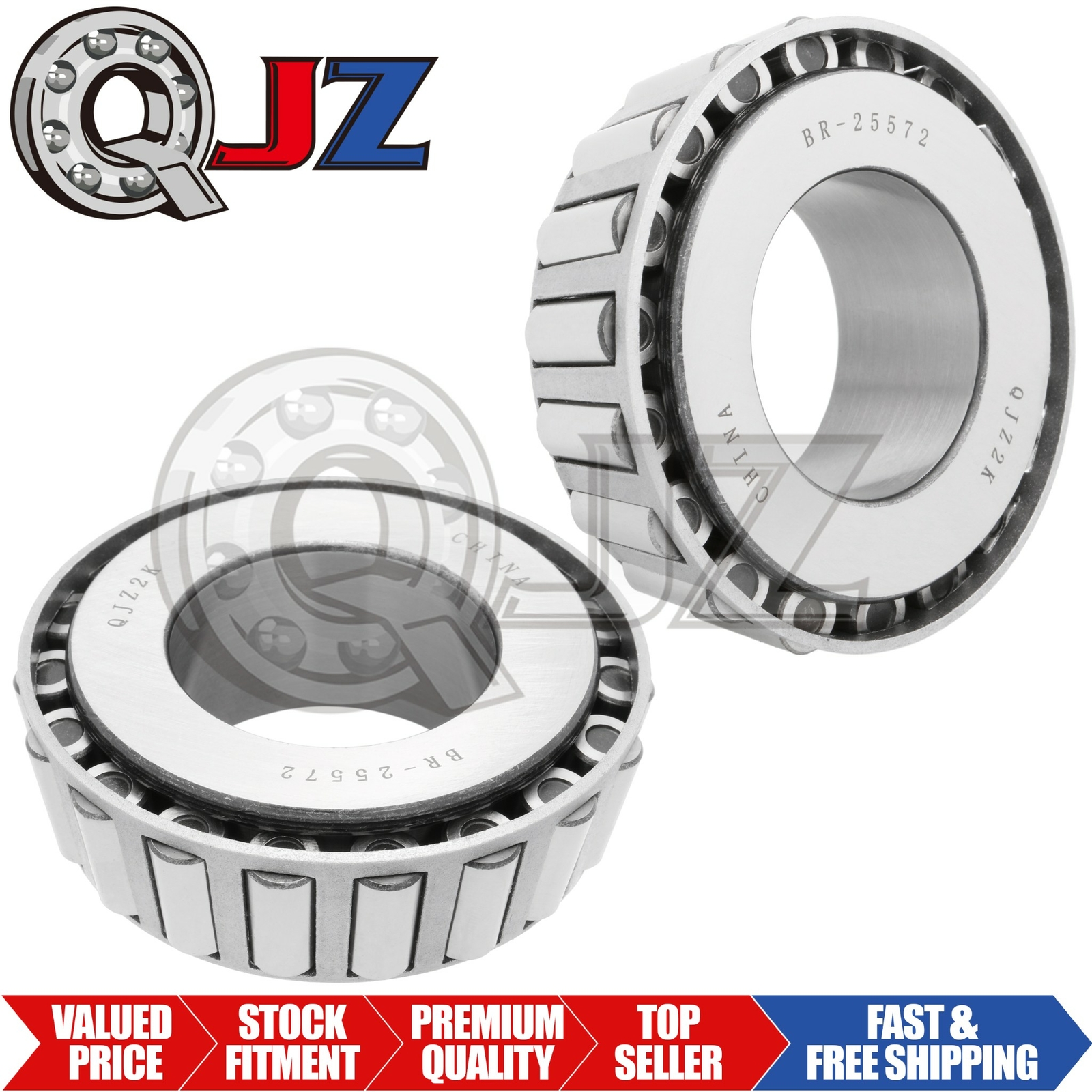 [2-Pack] 25572 Tapered Roller Bearing Inner Cone 1-1/2″ (Bore) x 1.0″ (Width)