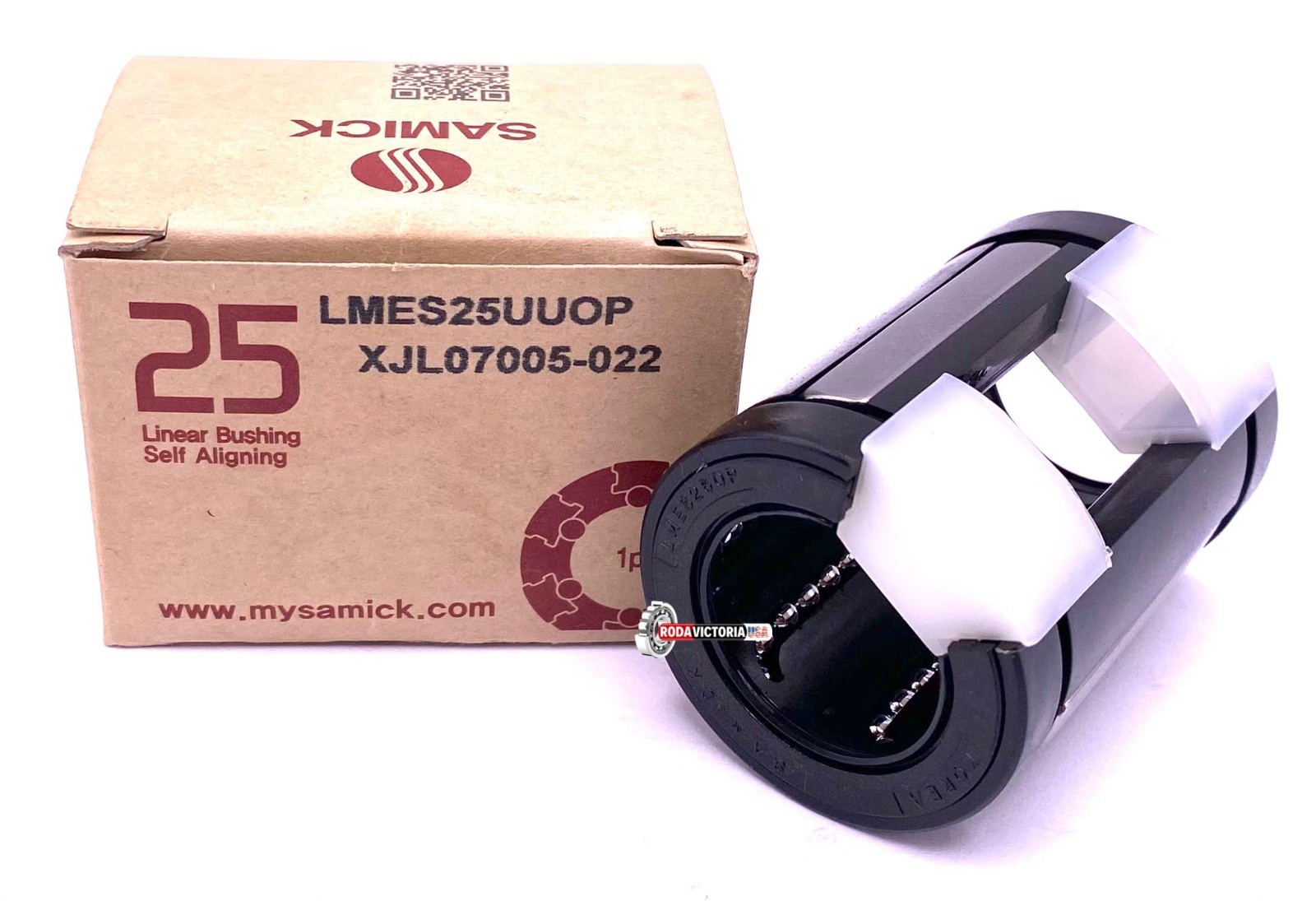 SAMICK LMES25 UU OP Linear Ball Bearing KNO2558 PP LBCF25A-2LS 25x40x58 mm