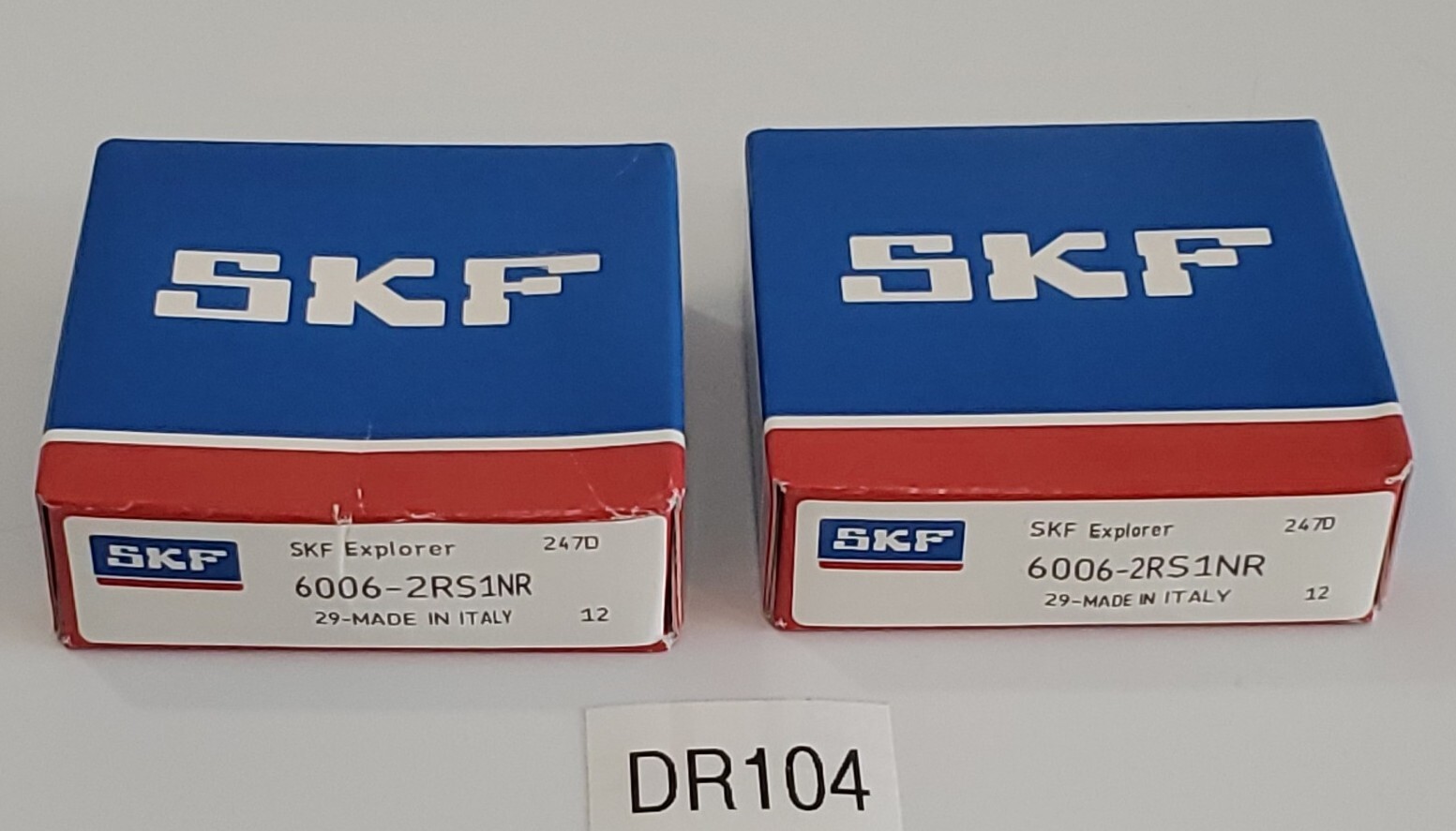 *NEW IN BOX* LOT OF 2 SKF 6006-2RS1NR Single Row Ball Bearings + Warranty!