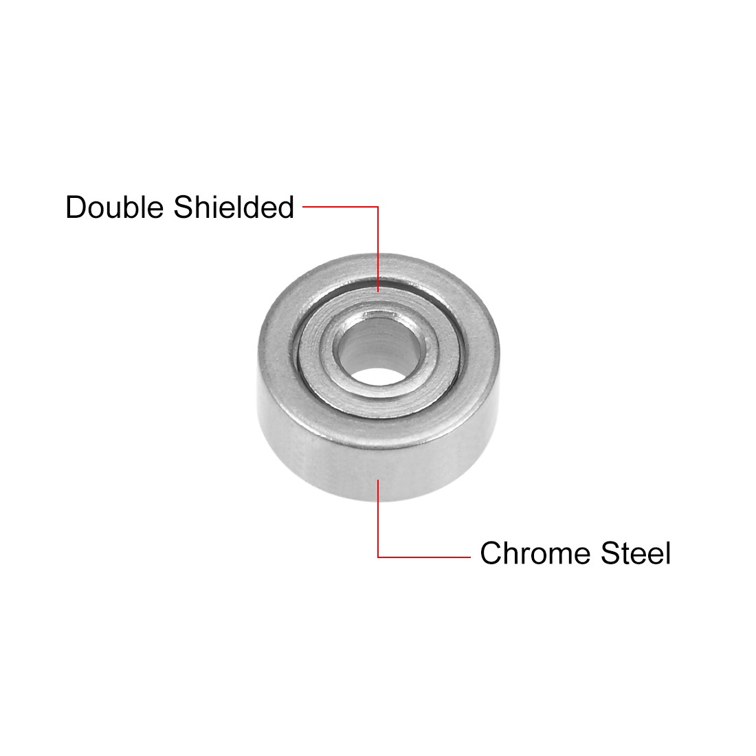MR62ZZ Deep Groove Ball Bearing 2x6x2.5mm Double Shielded Chrome Bearings 2pcs
