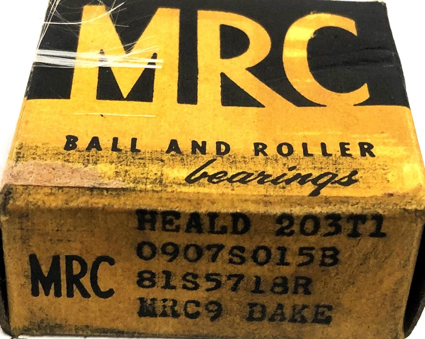 MRC HEALD 9 Bake Angular Contact Ball Bearing Pair 203T1 NOS
