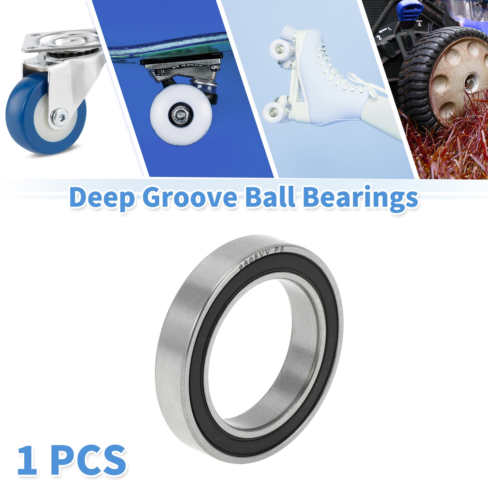 6805VV Deep Groove Ball Bearings P5 25x37x7mm 1 Pc Scooter Skateboard Wheel