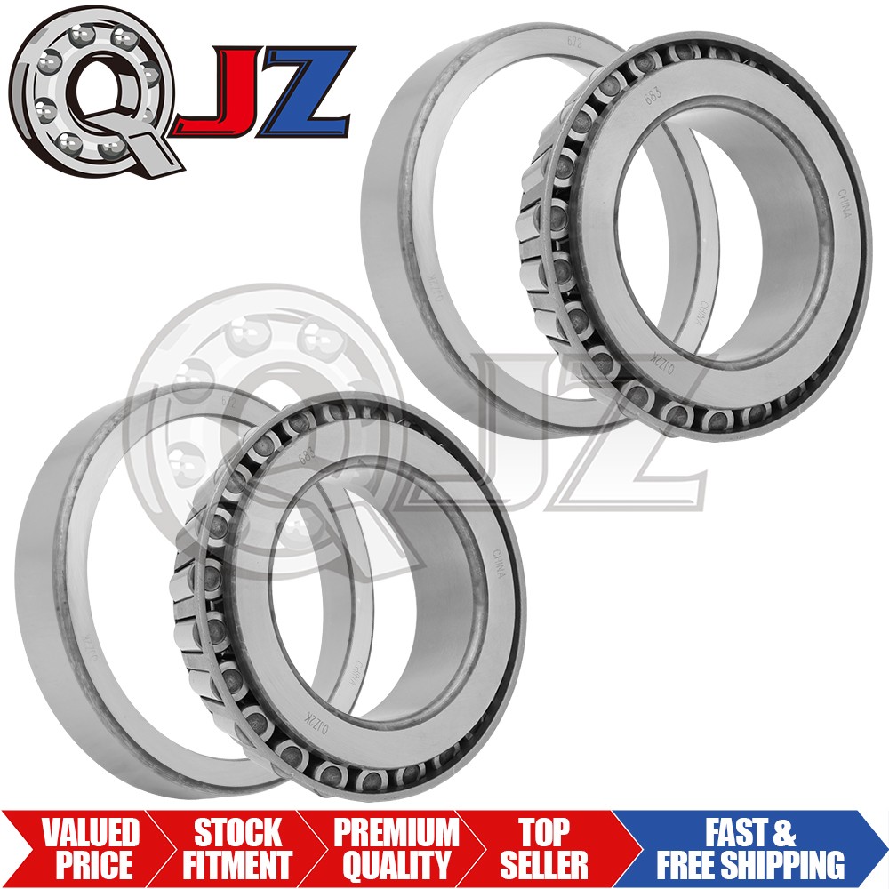 [2-Pack] 683-672 Tapered Roller Bearing Cup & Cone (3-3/4 x 6-5/8 x 1-5/8 in)