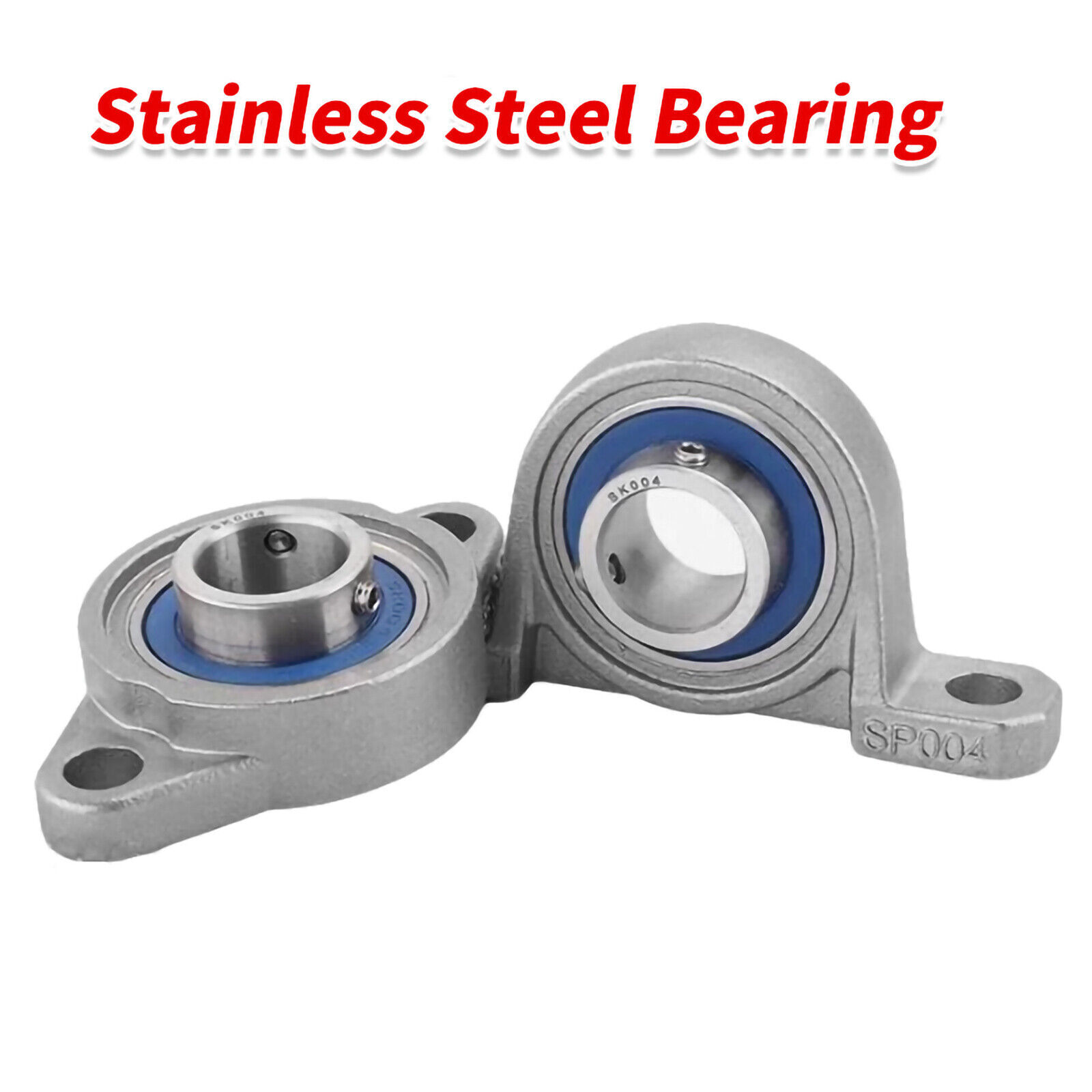 SKFL/SKP Pillow Block Bearings 304ss Bore Shaft Support Mount 10 12 15 17 – 30mm