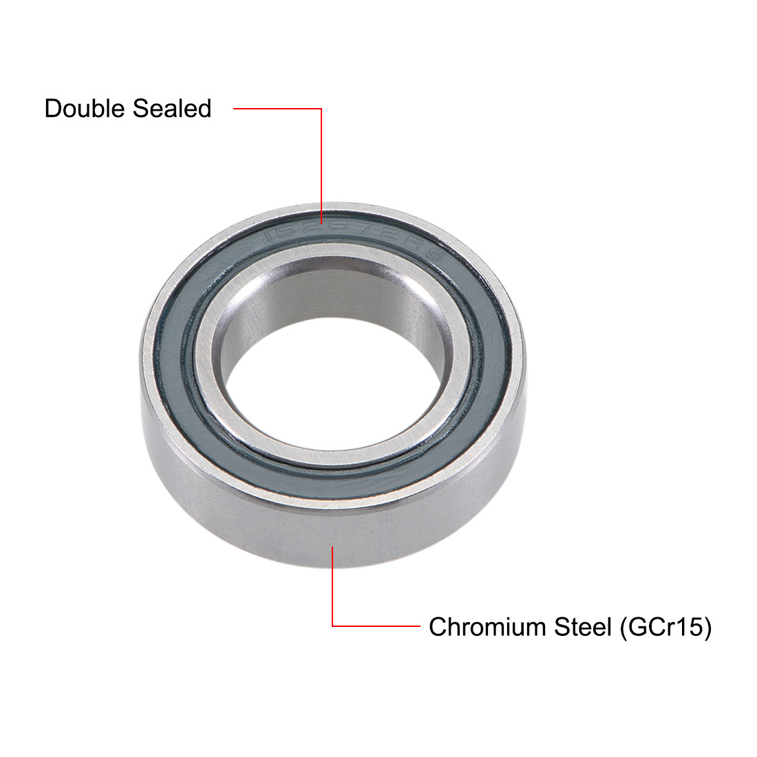 5pcs 15267-2RS Deep Groove Ball Bearings 15x26x7mm Double Sealed Chrome Steel P0