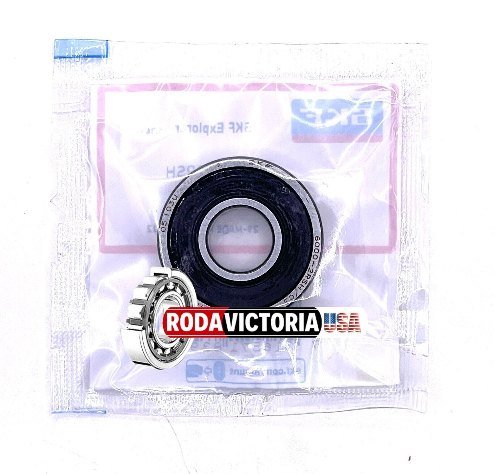 SKF 6000 2RSH DEEP GROOVE BALL BEARING, RUBBER SEALED 10x26x8 mm