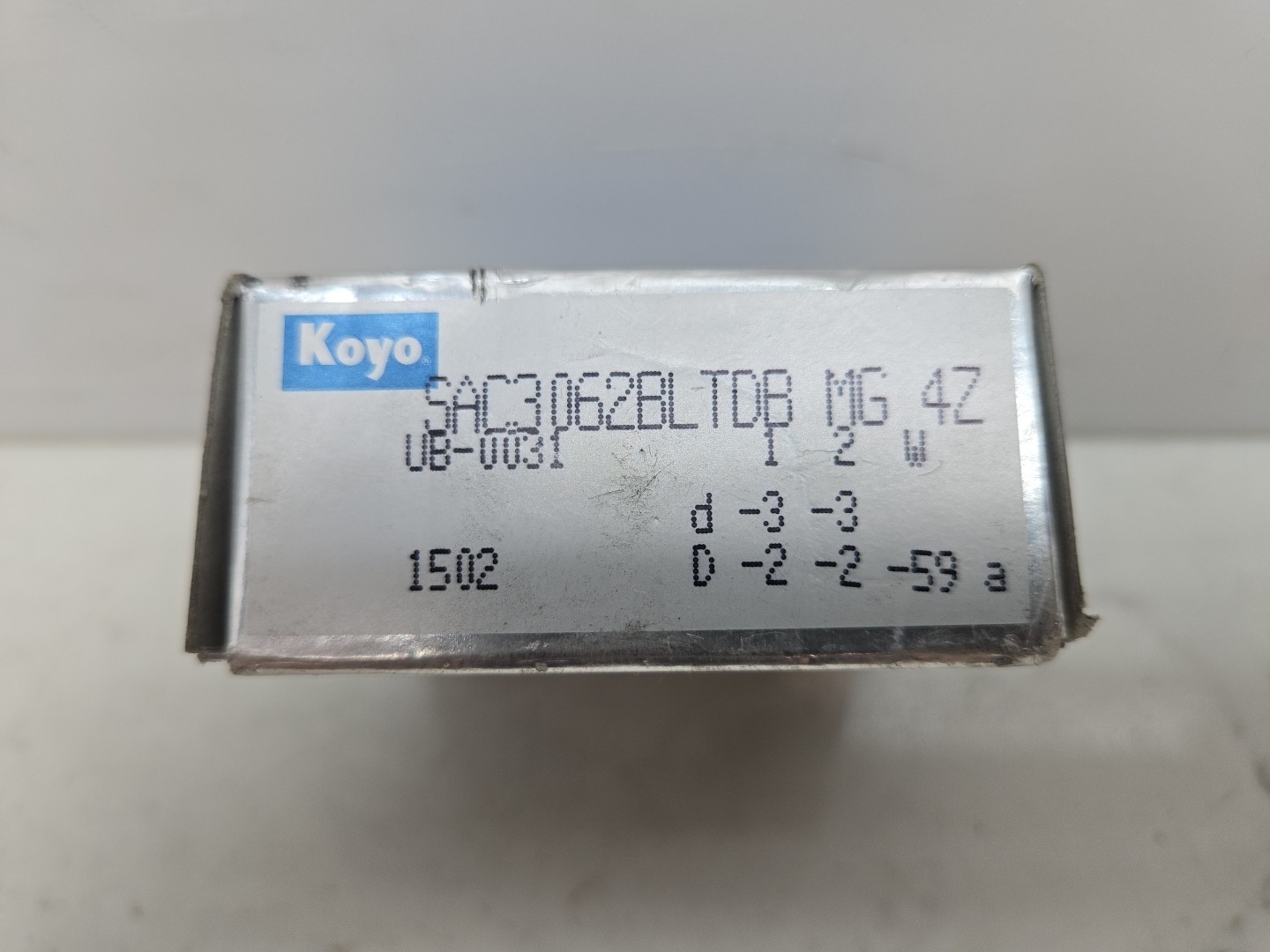 Set of Koyo SAC3062BLTDB MG 4Z Precision Bearing Set 30mm x 62mm x 15mm New