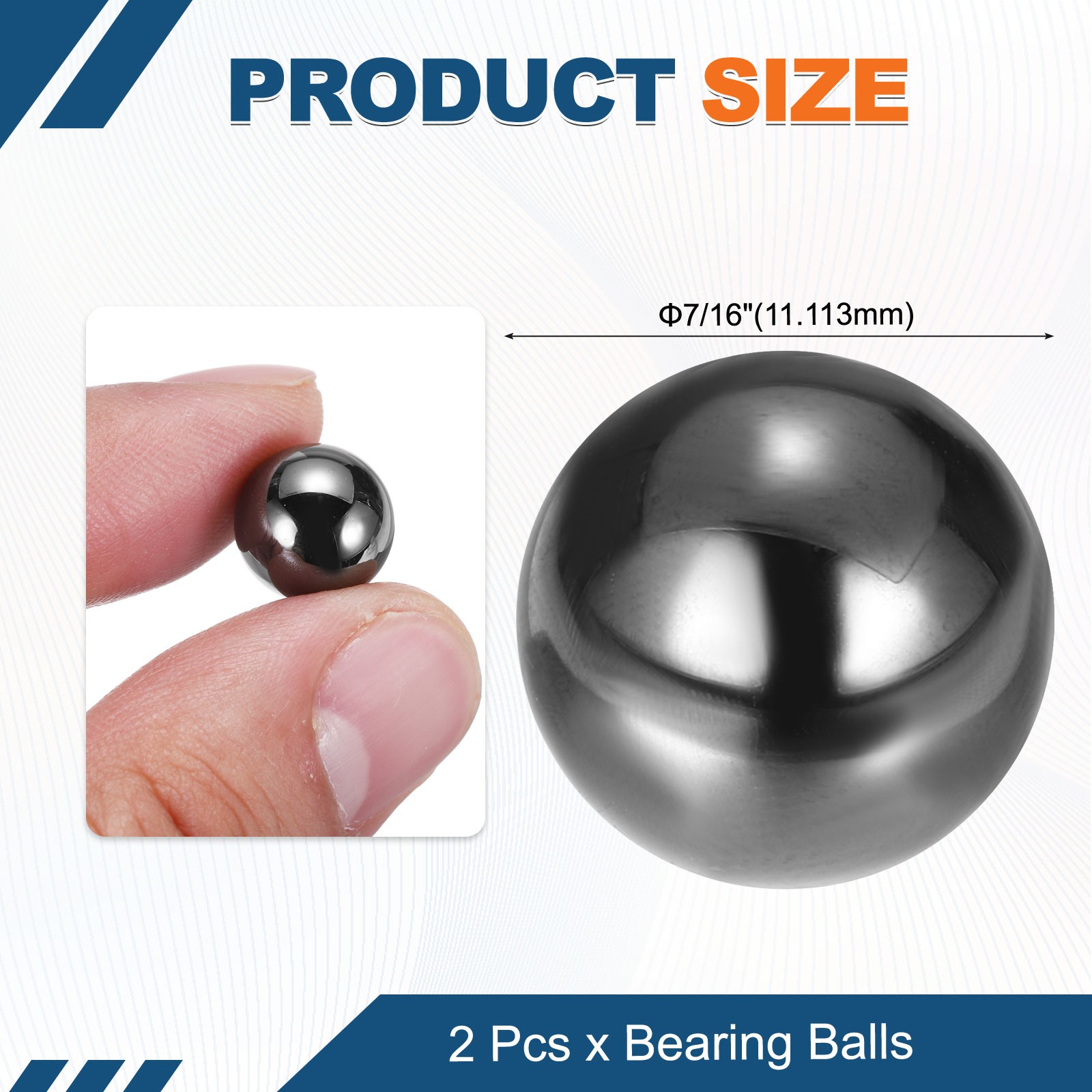 2Pcs 7/16″(11.113mm) Ceramic Bearing Balls Silicon Carbide G10 Precision Balls