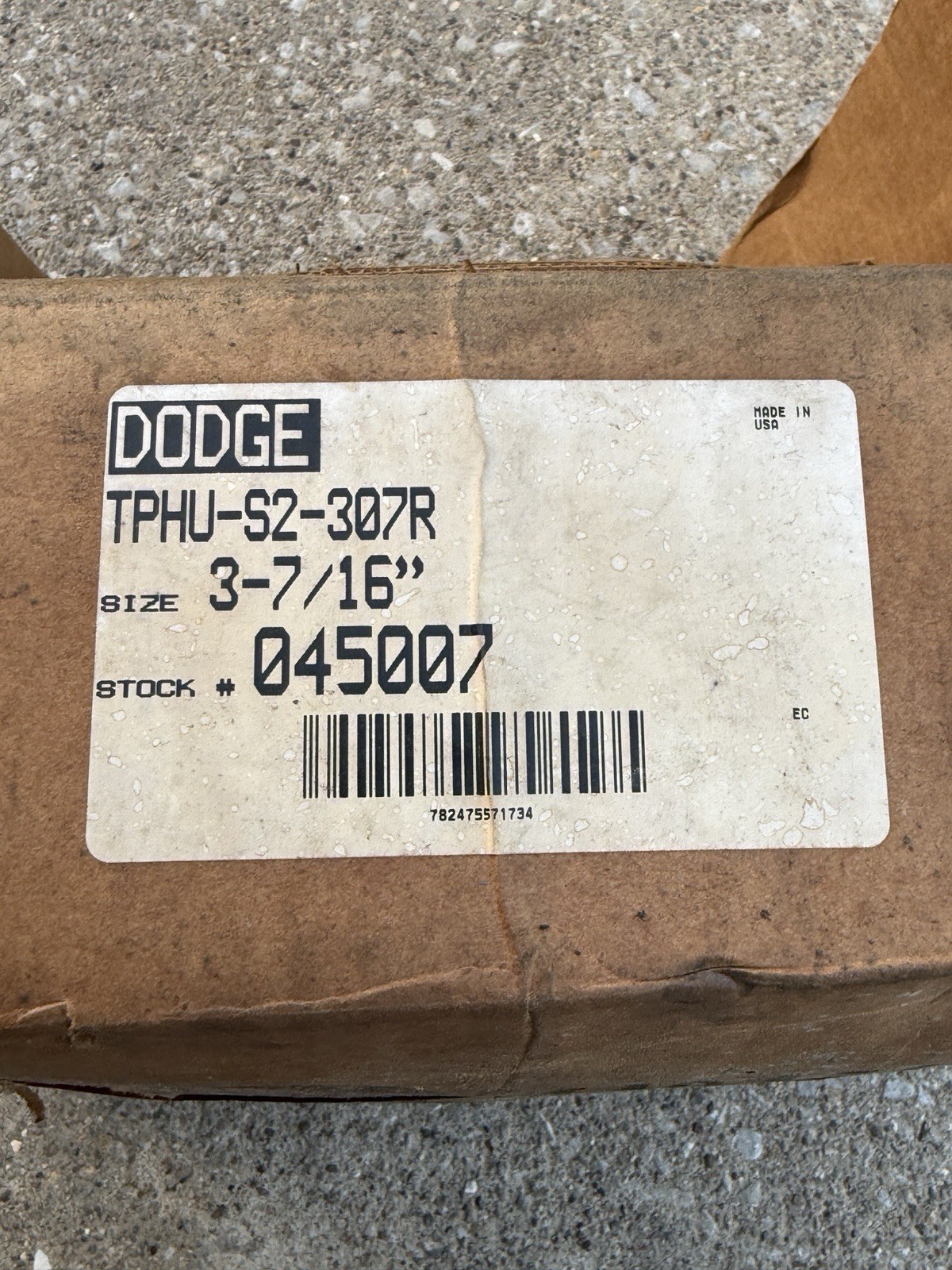 Dodge 3-7/16” S-2000 Spherical Roller Bearing TPHU-S2-307R 045007 (surface rust)