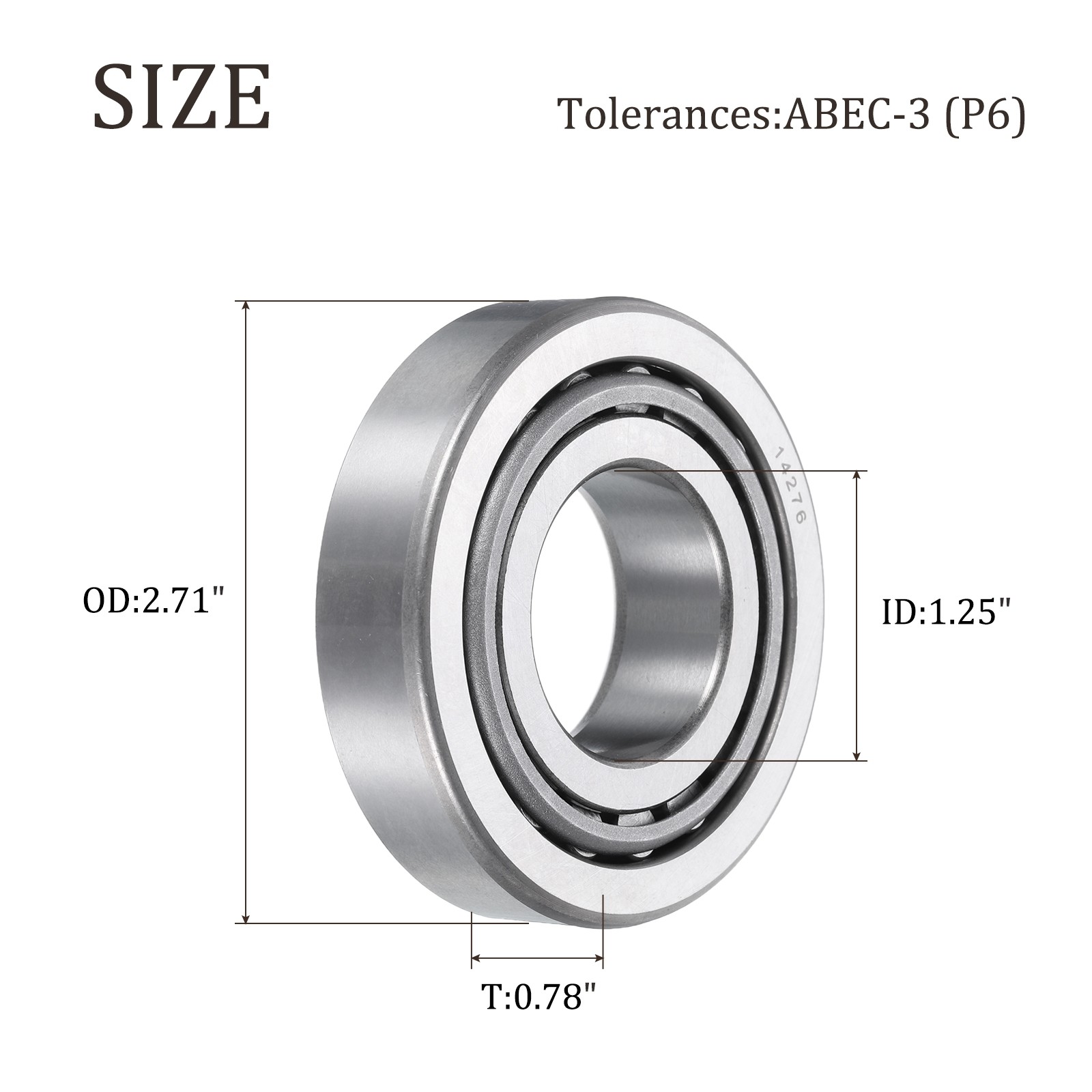 14125A/14276 Tapered Roller Bearing 1.25″ Bore Chrome Steel ABEC-3
