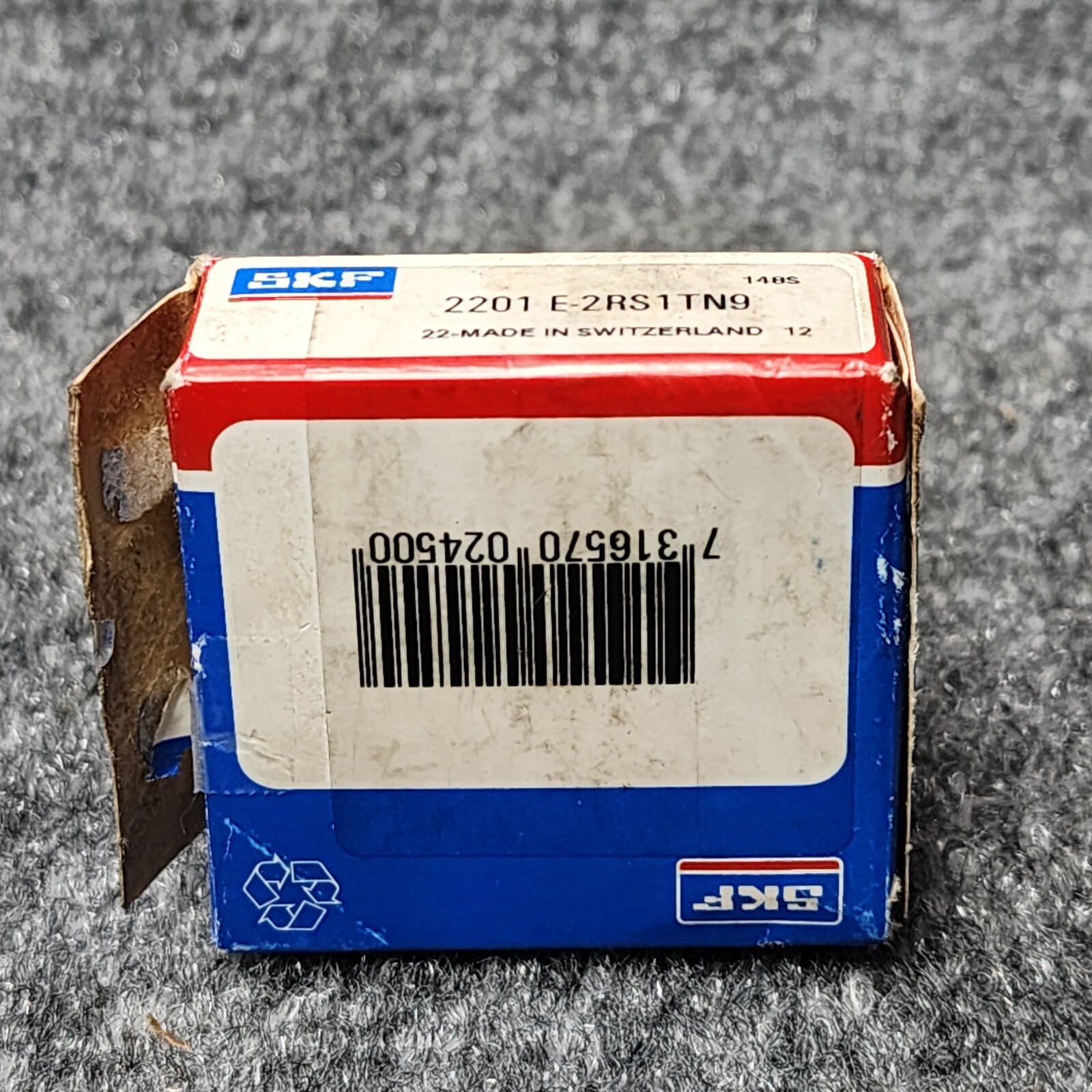 SKF 2201 E 2RS1 TN9 SELF-ALIGNING BALL BEARING, RUBBER SEALED 12x32x14mm