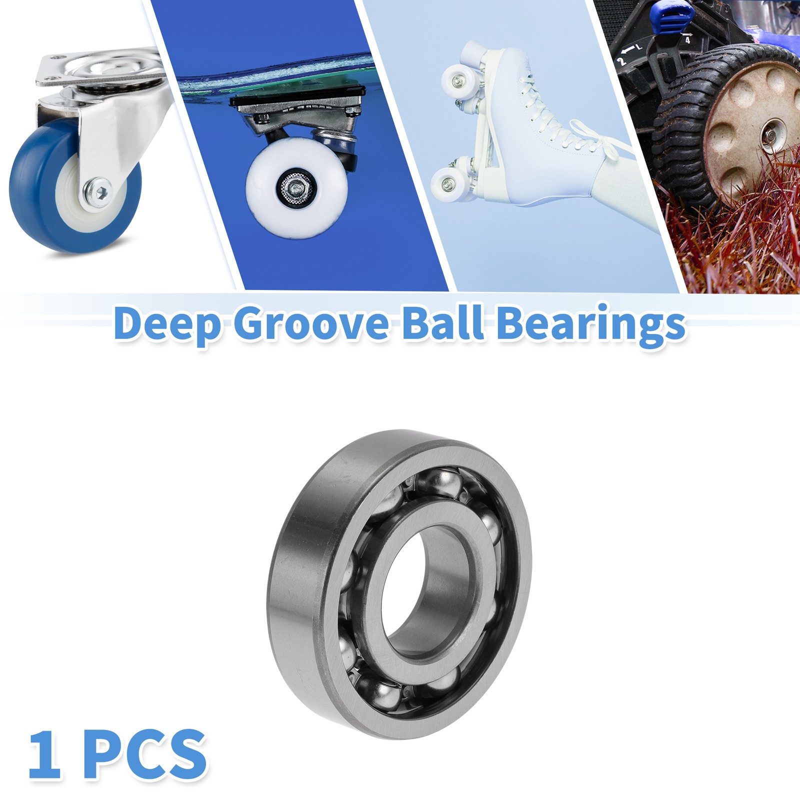 63/32 Deep Groove Ball Bearings 32x75x20mm 1 Pcs Silver Tone