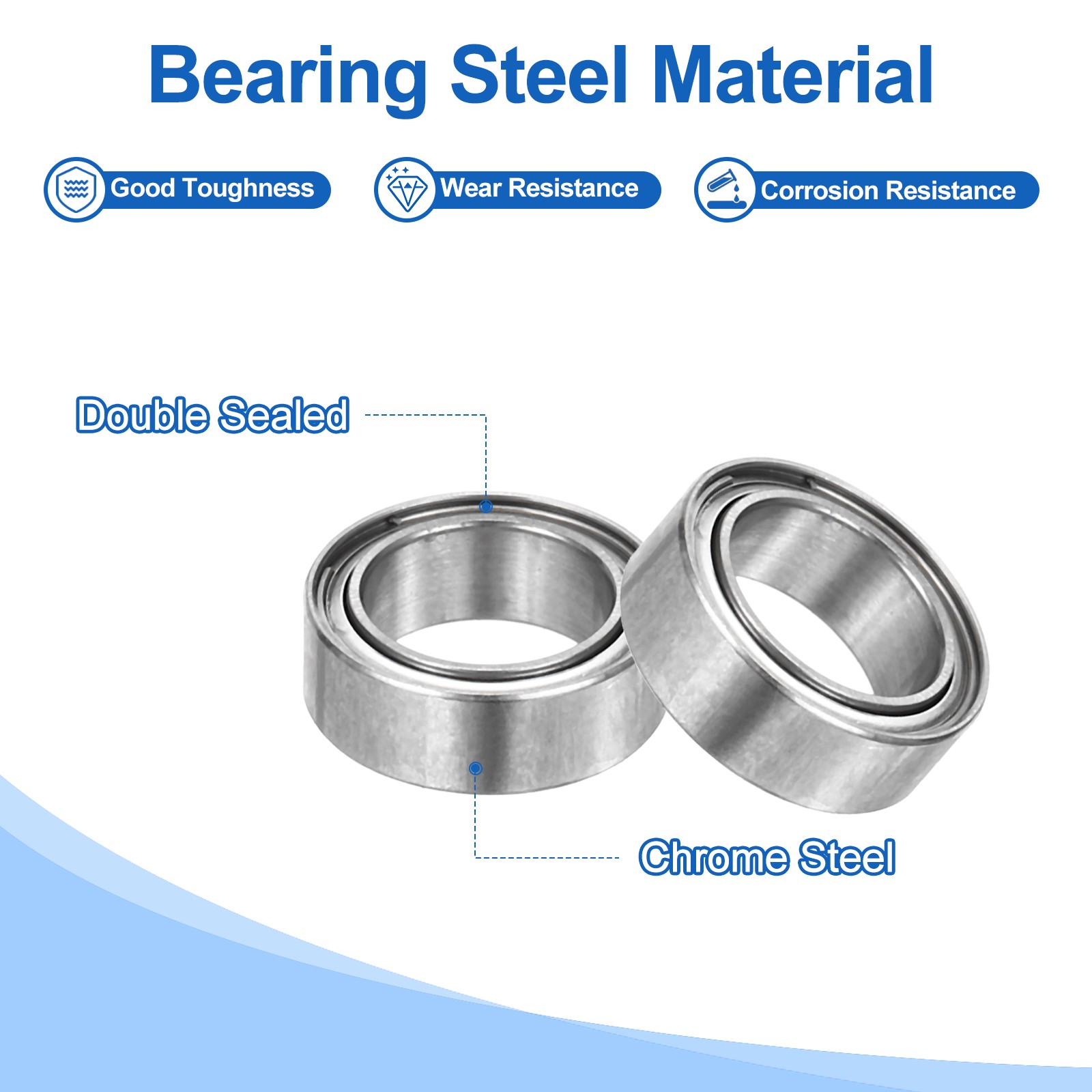 10pcs R168ZZ Ball Bearings 1/4″ ID x 3/8″ OD x 1/8″h for Z3 Silver