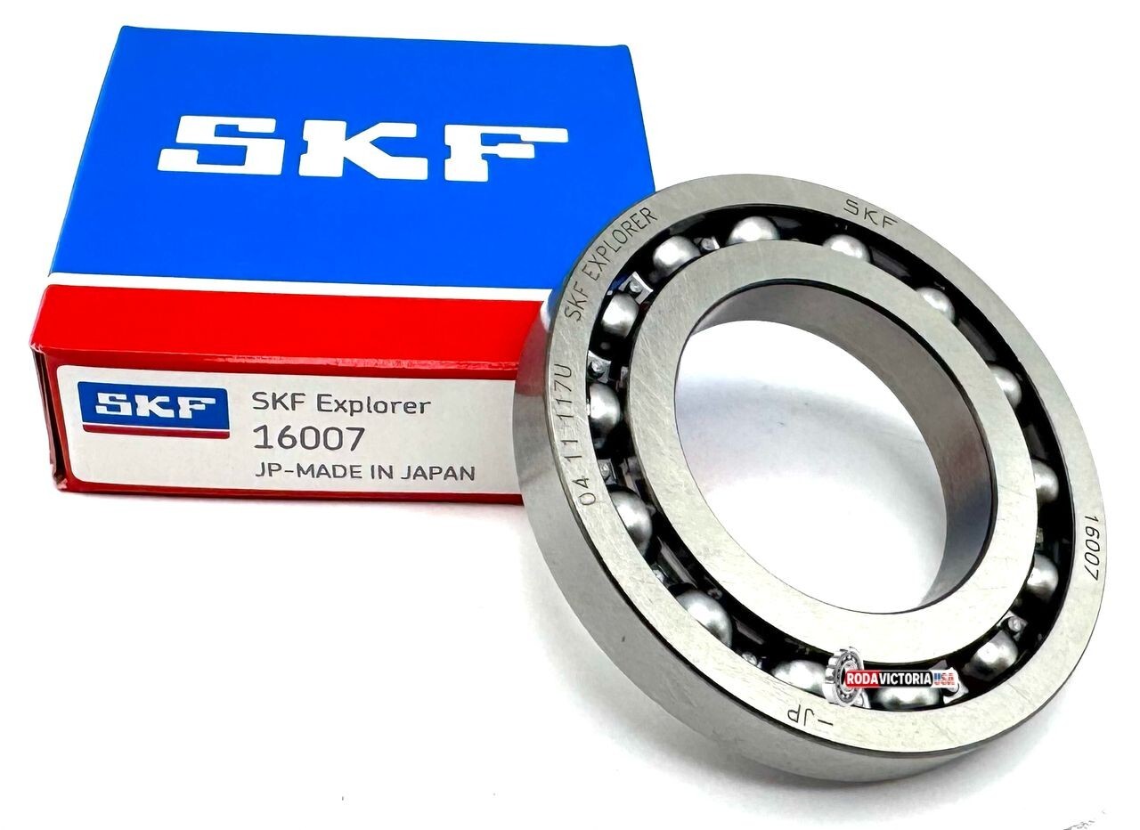 SKF Japan 16007 Deep Groove Ball Bearing, Open, No Seals 35x62x9 mm