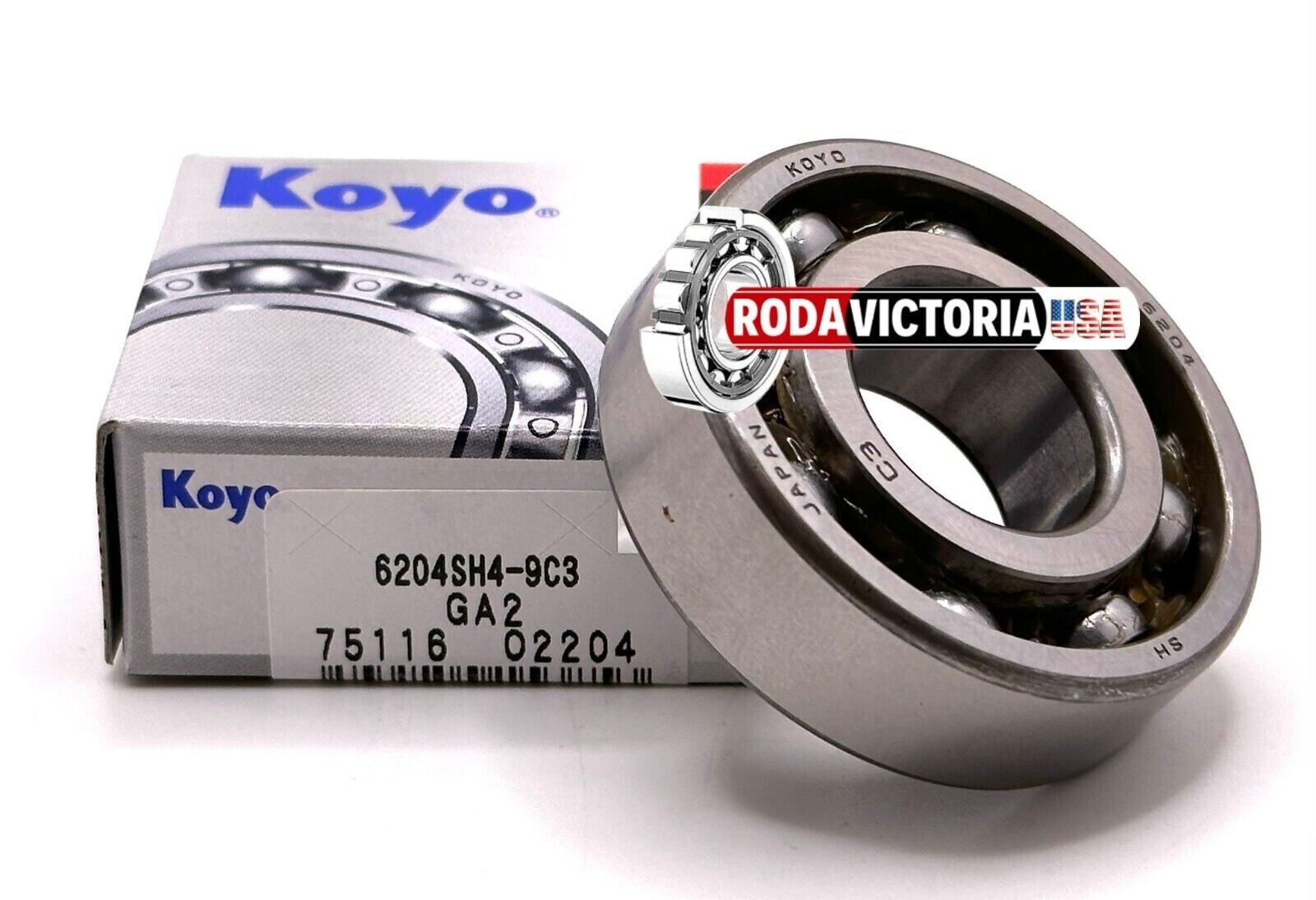 KOYO 6204 SH4-9 C3 DEEP GROOVE BALL BEARING OPEN NO SEALS 20x47x14mm 09262-20069