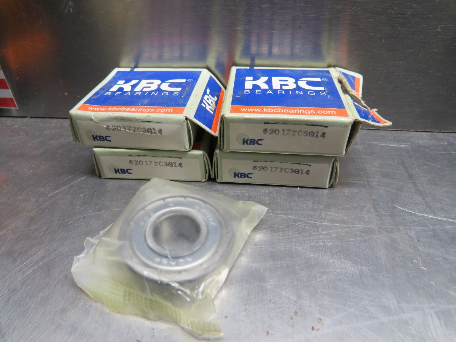 KBC 6201ZZC3G14 Bearing Lot of 4!