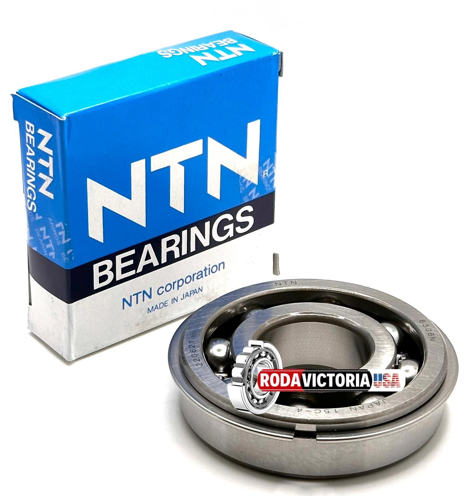 NTN 6306 NR BALL BEARING, OPEN TYPE, NO SEALS + SNAP RING 30x72x19mm
