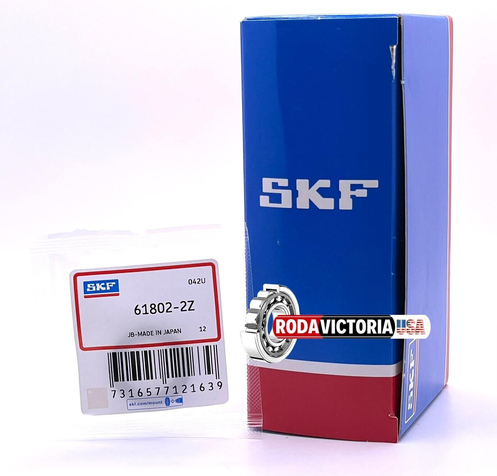 SKF 61802 ZZ DEEP GROOVE BALL BEARING, METAL SHIELDED SKF 15x24x5mm 6802-ZZ