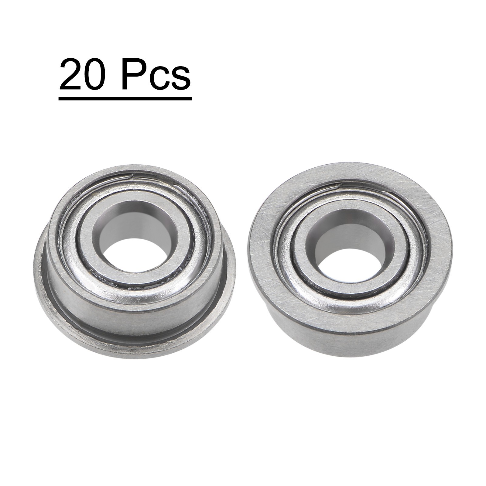 20 Pcs 4x10x4mm MF104ZZ Flanged Ball Bearing INDUSTRIAL Double Shielded Bearings