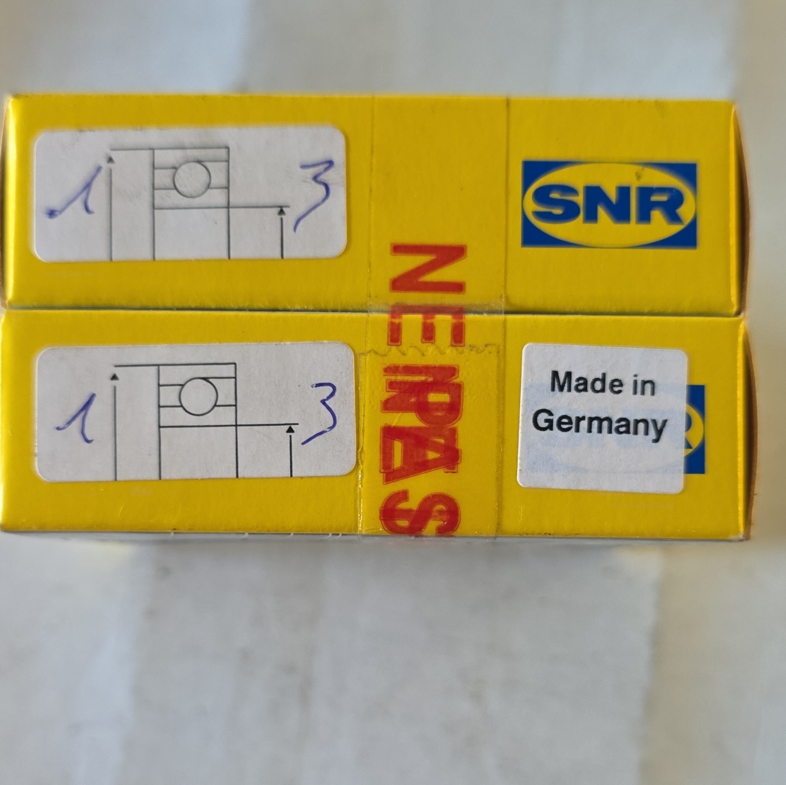 SNR Angular Contact Ball Bearing 7010.CV.DU.J74 Steel 50mm ID 80mm OD