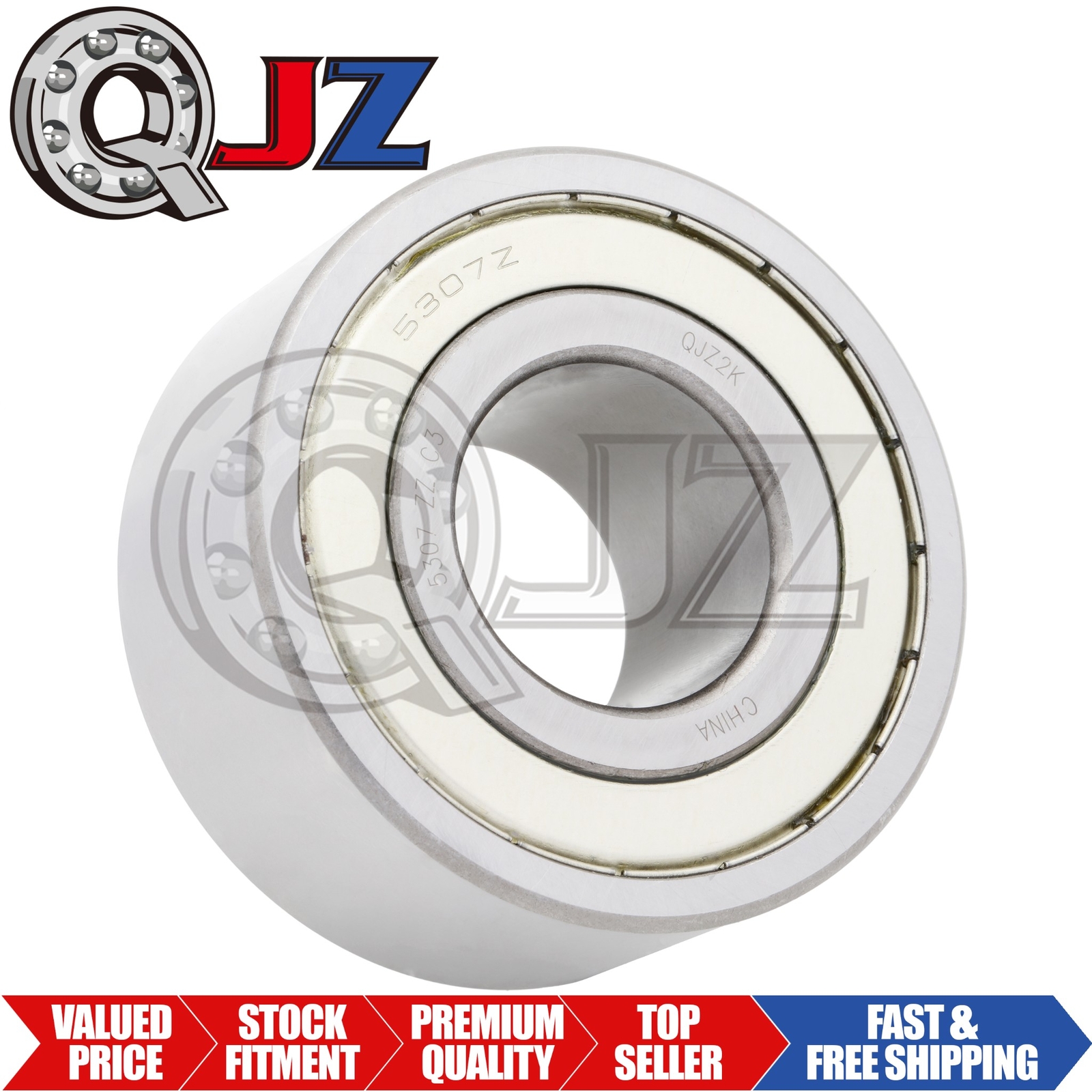 [Qty.1] 5307-ZZ New Angular Contact Ball Bearing [35mm ID x 80mm OD x 34.9mm W]
