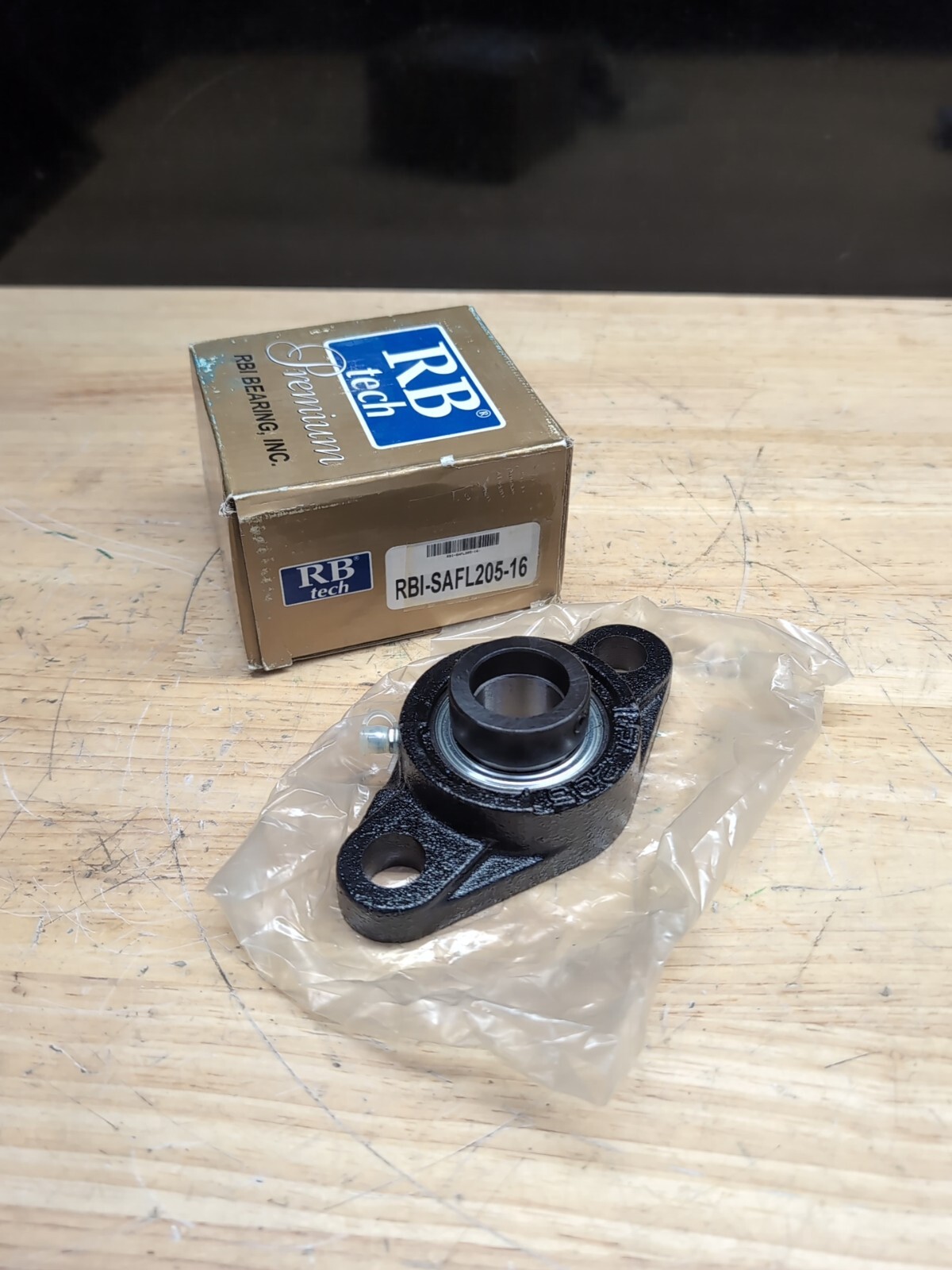 RBI RB Tech Safl205-16 Flange Bearing 2-Bolt Ball 1″ Bore