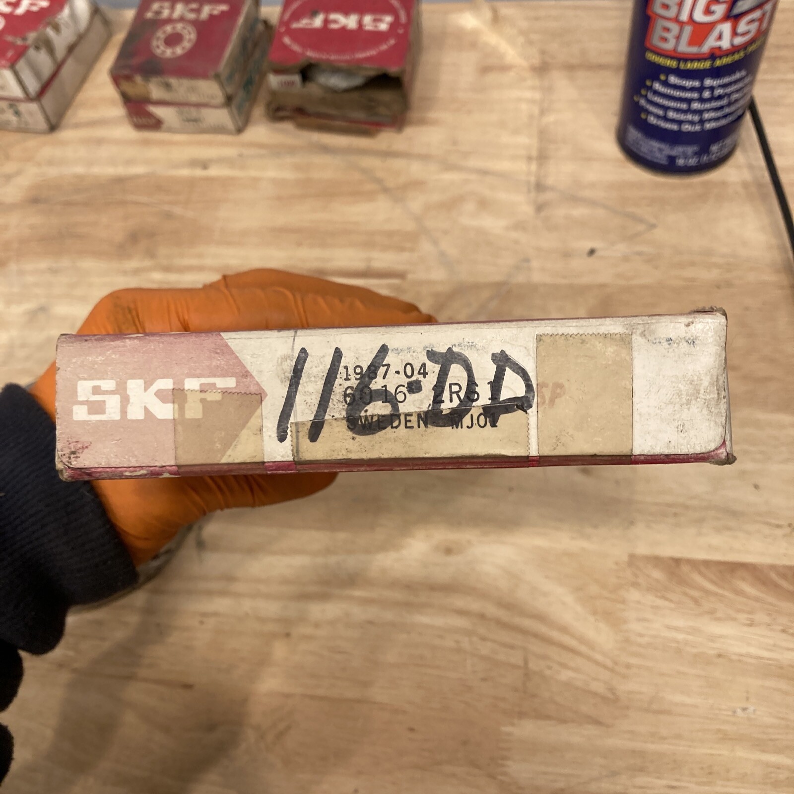 6016-2RS1 SKF Single Row Ball Bearing (box Says 116-DD, Bearing Says 6016-2RS1)