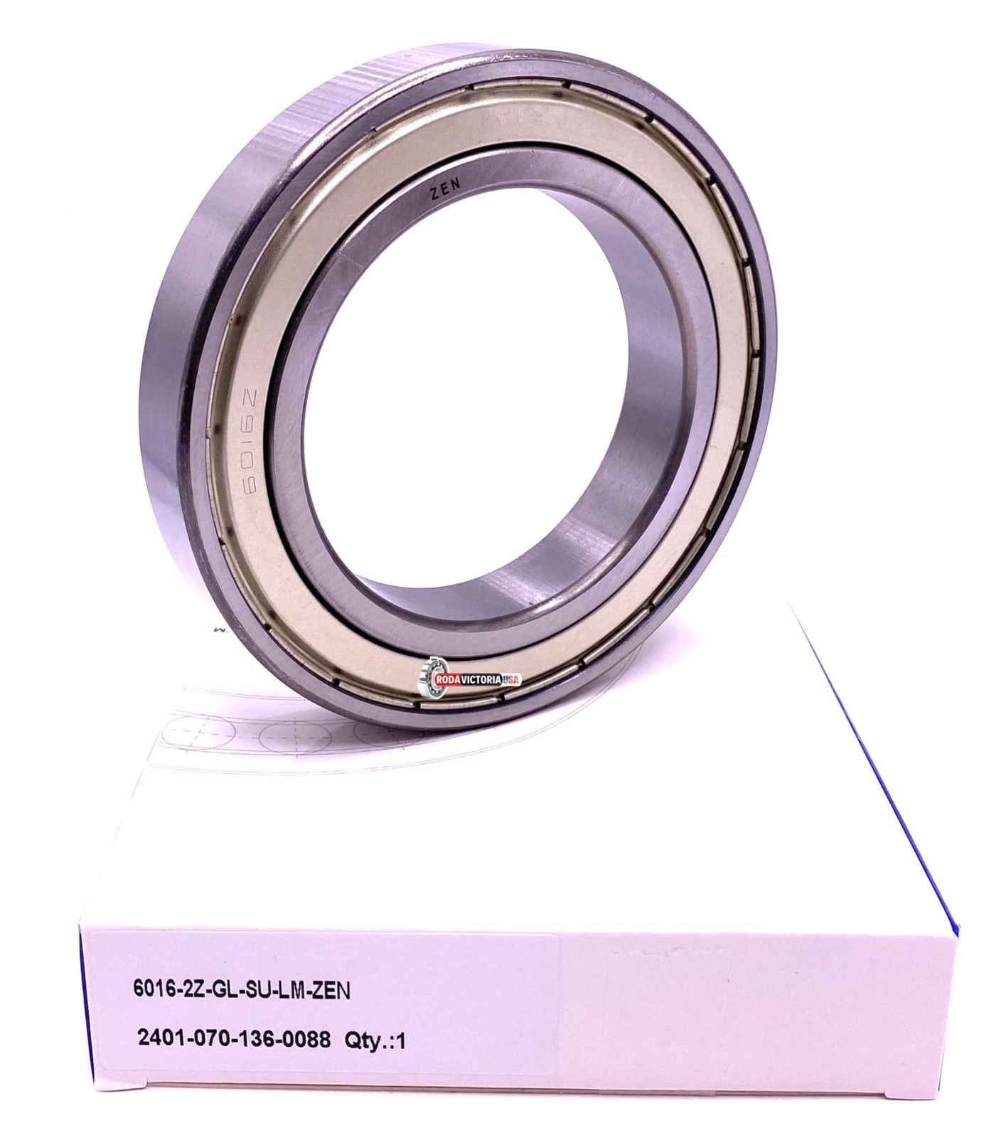 ZEN 6016 ZZ Deep Groove Ball Bearing, Metal Shielded 80x125x22 mm