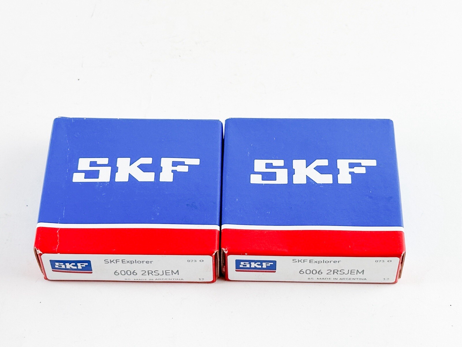 (QTY 2) SKF 6006-2RSJEM Single Row Deep Groove Ball Bearing, 30mm x 55mm x 13mm