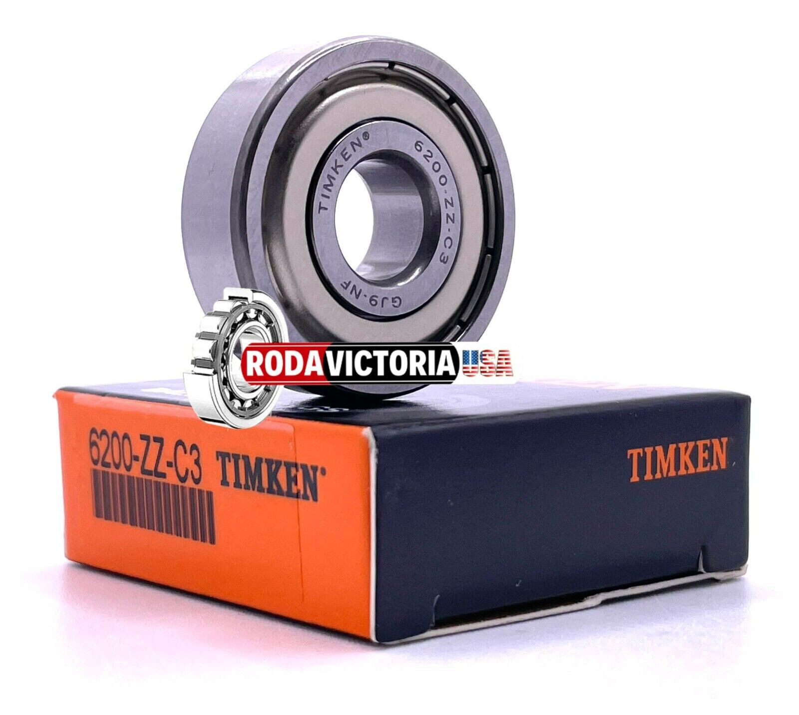 TIMKEN 6200 ZZ C3 DEEP GROOVE BALL BEARING, METAL SHIELDED 10x30x9mm