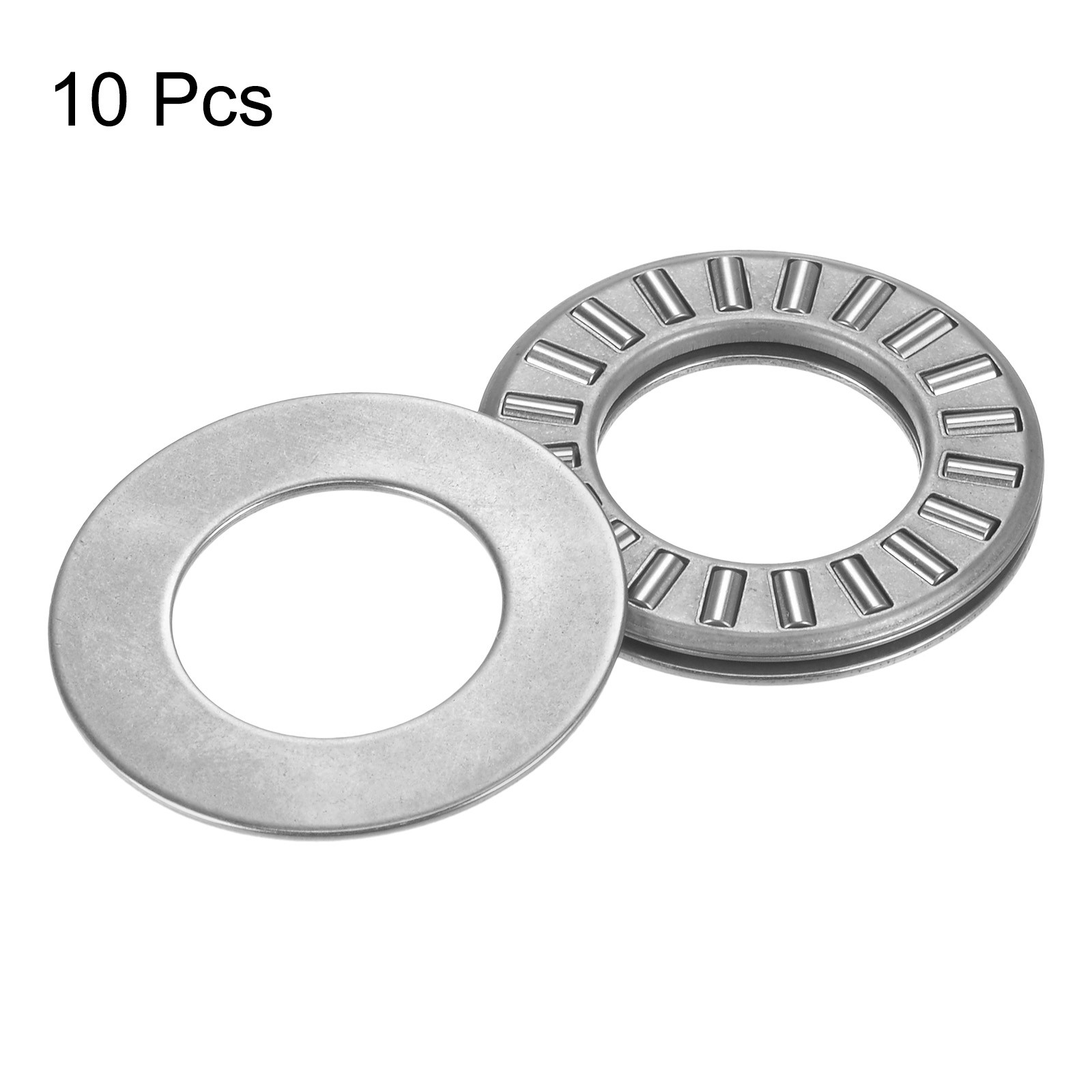 10Pcs 5/8″ Bore Thrust Needle Roller Bearings with Washers 1-1/8″ OD 5/64″ Thick