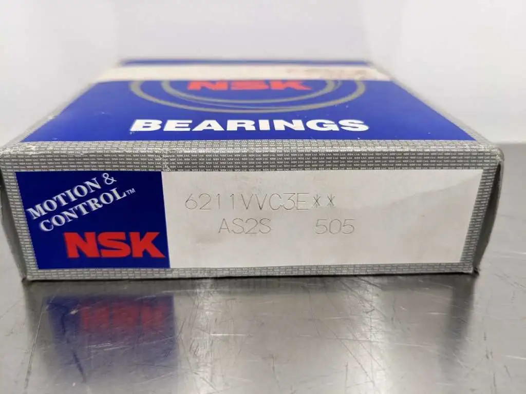 NSK 6211VVC3 Radial/Deep Groove Ball Bearing 55mm ID 100mm OD 21mm Wide AS2S 505