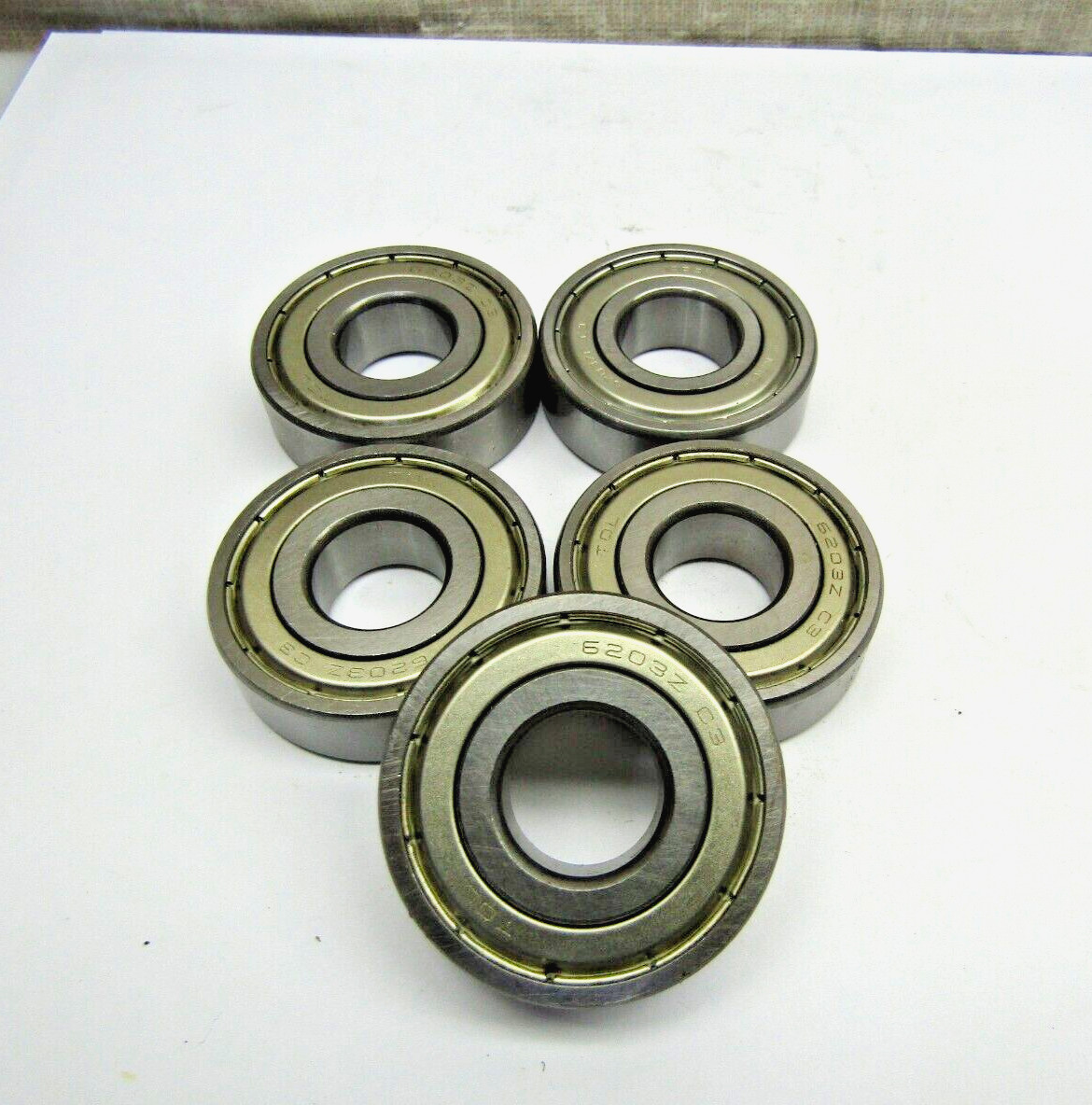 (Lot of 5) TOL 6203-ZZ C3 17mm X 40mm X 12mm Metal Shielded Bearing