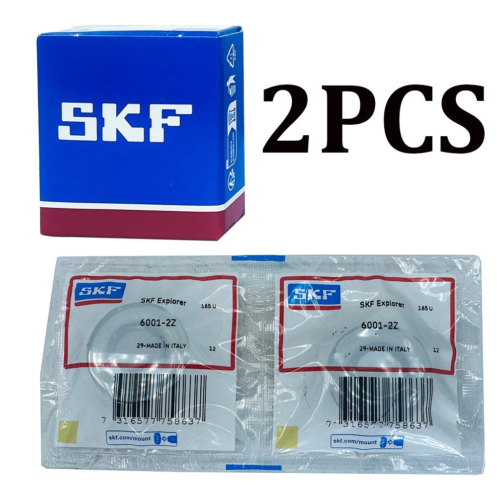 2PCS SKF 6001-2Z Deep Groove Ball Bearing 12x28x8mm Double Metal Shield