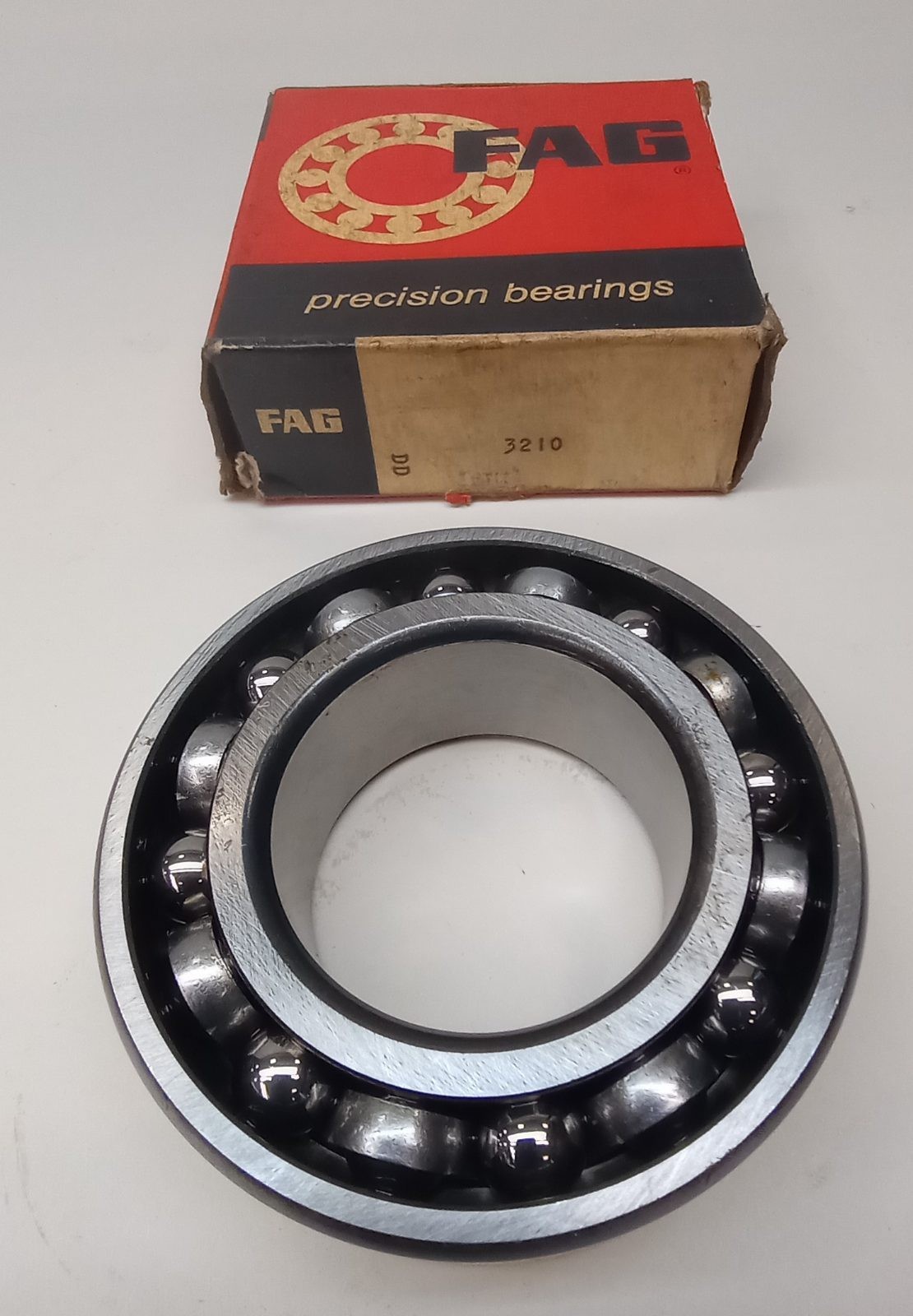 FAG 3210 Angular Contact Ball Bearing 50 x 90 x 1.1875in Double Row