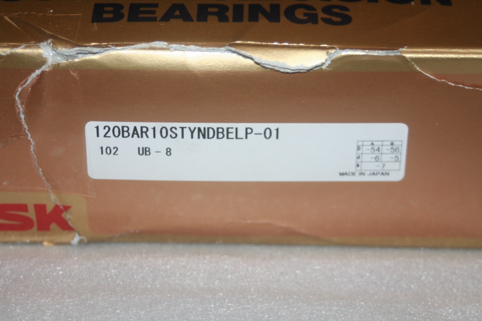 NSK 120BAR10STYNDBELP-01 Super Precision Thrust (BA/BT) Angular Contact Bearings