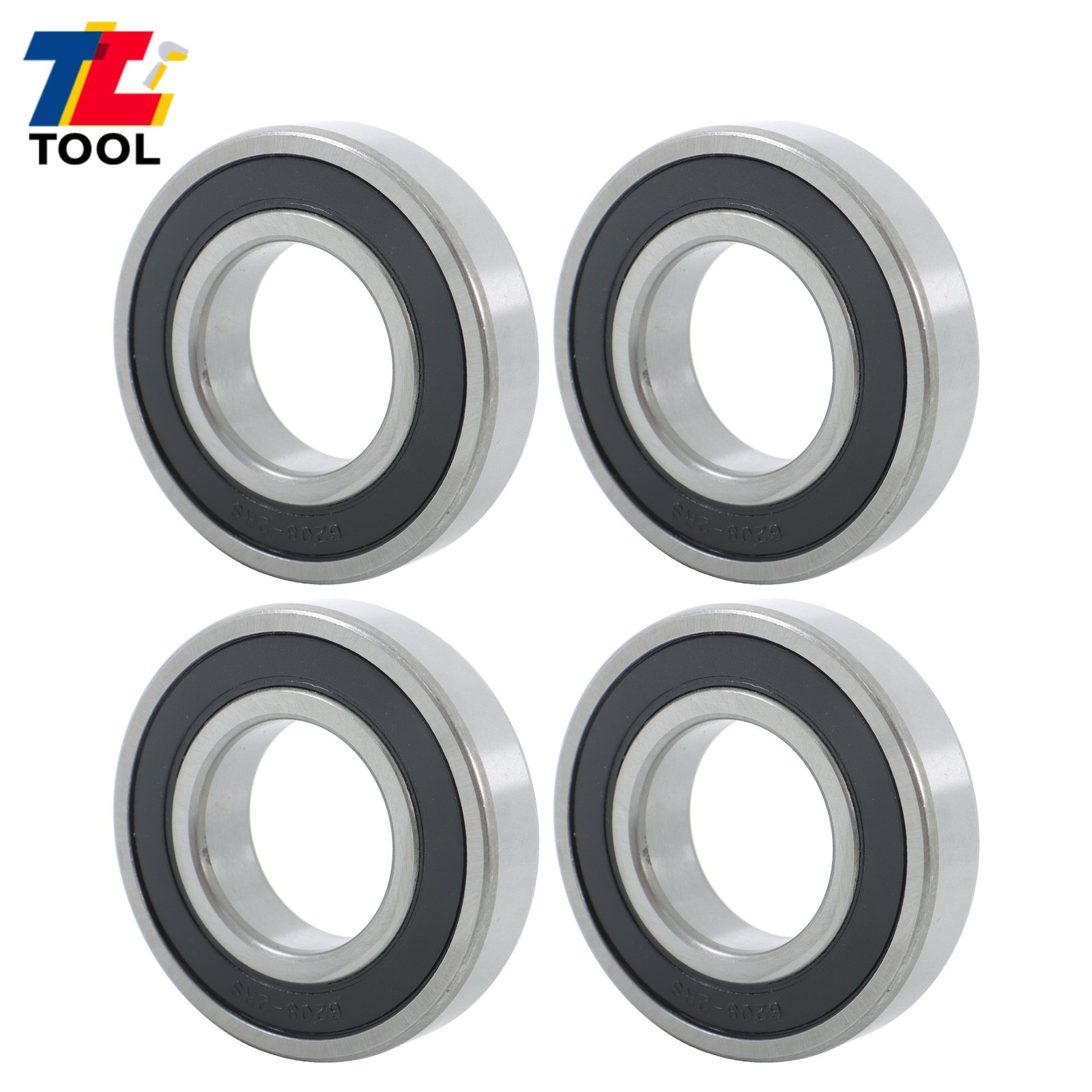 4pcs 6208-2RS 40x80x18mm Bearings Rubber Sealed Industrial
