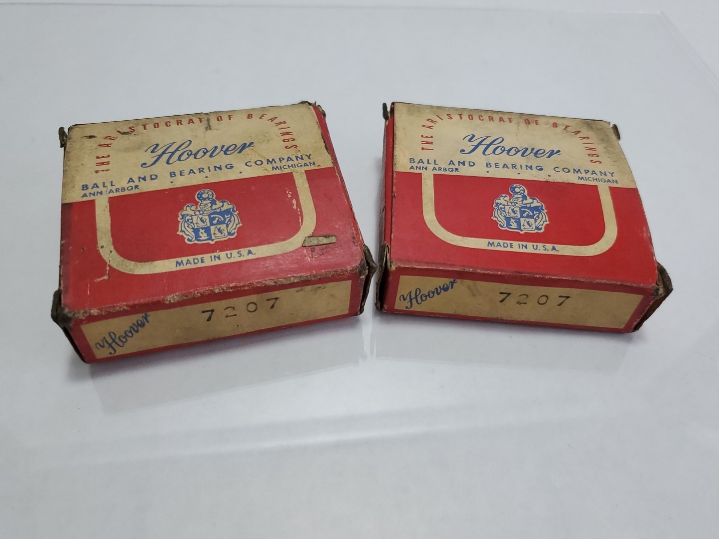 (2) 7207 Bearings NOS – 35mm Bore Angular Contact – Hoover USA – MS 7207 – READ