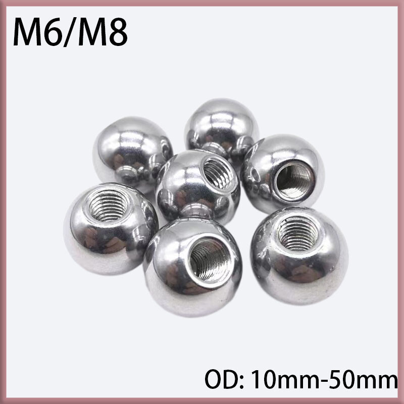 M6 M8 304 Stainless Steel Ball Half Hole Thread Steel Ball Outside 10mm~50mm