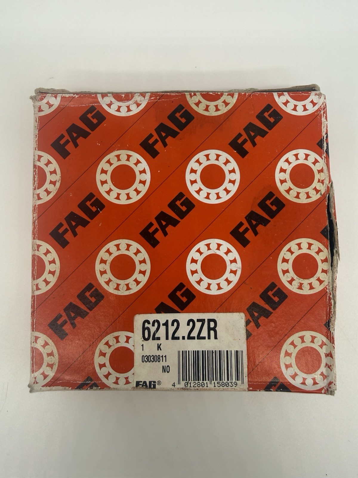 FAG 6212-2ZR DEEP GROOVE BALL BEARING- METAL SHIELDED, NOS