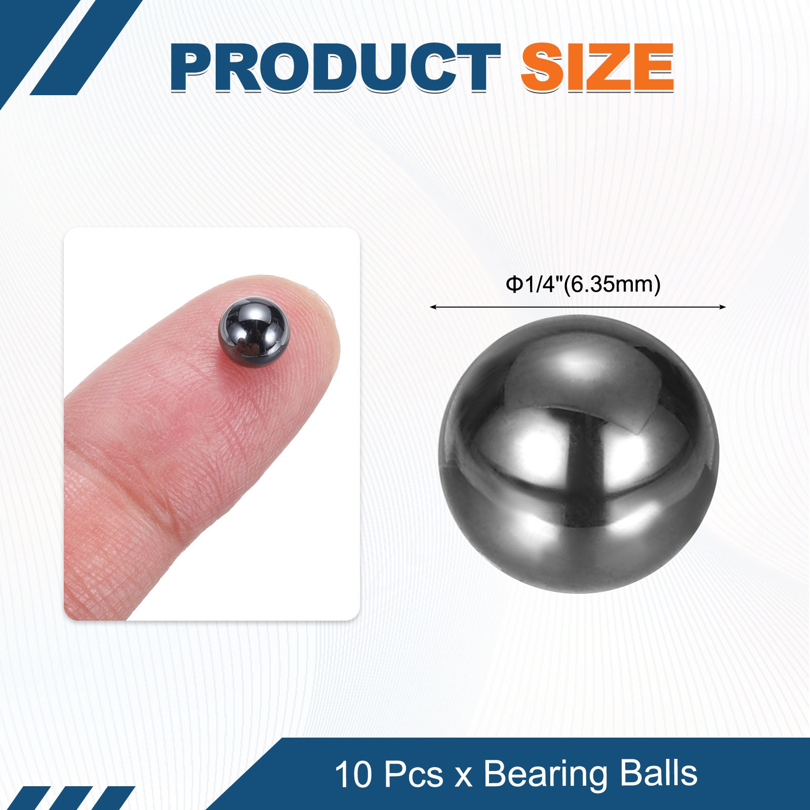 10Pcs 1/4″(6.35mm) Ceramic Bearing Balls Silicon Carbide G10 Precision Balls