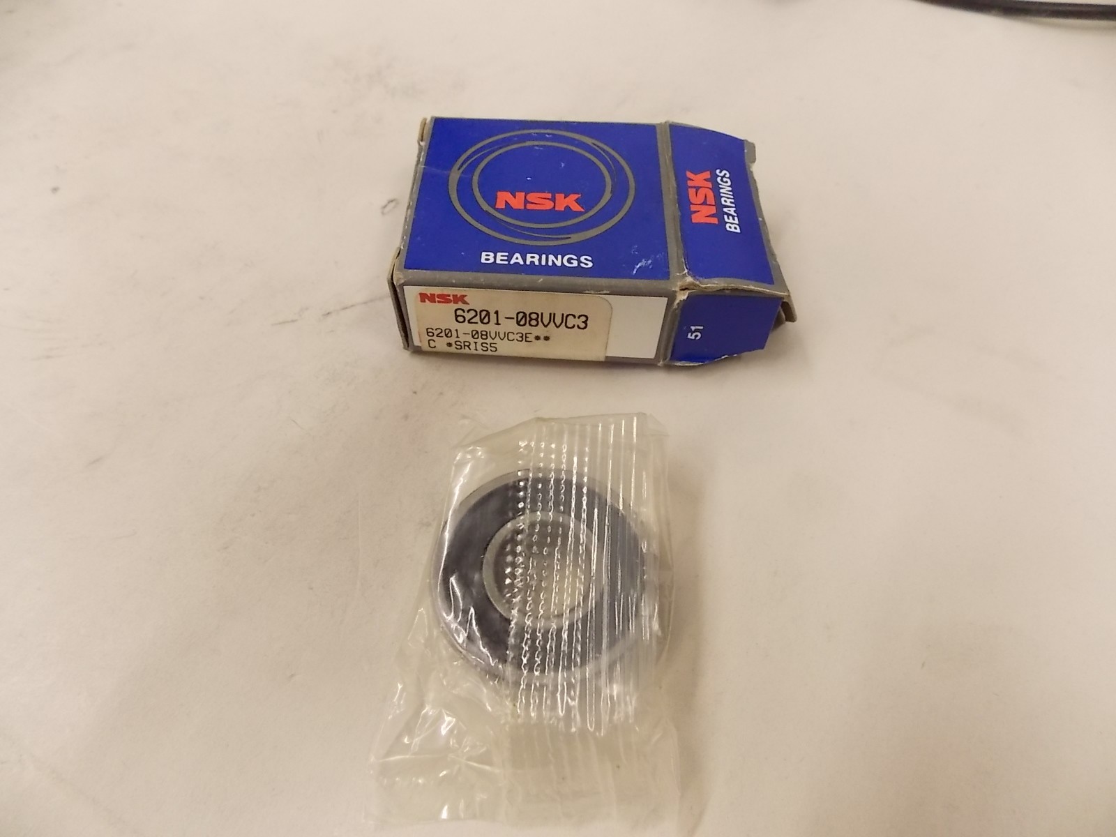 New NSK 6201-08VVC3 0.500″x32mmx10mm Ball Bearing D4